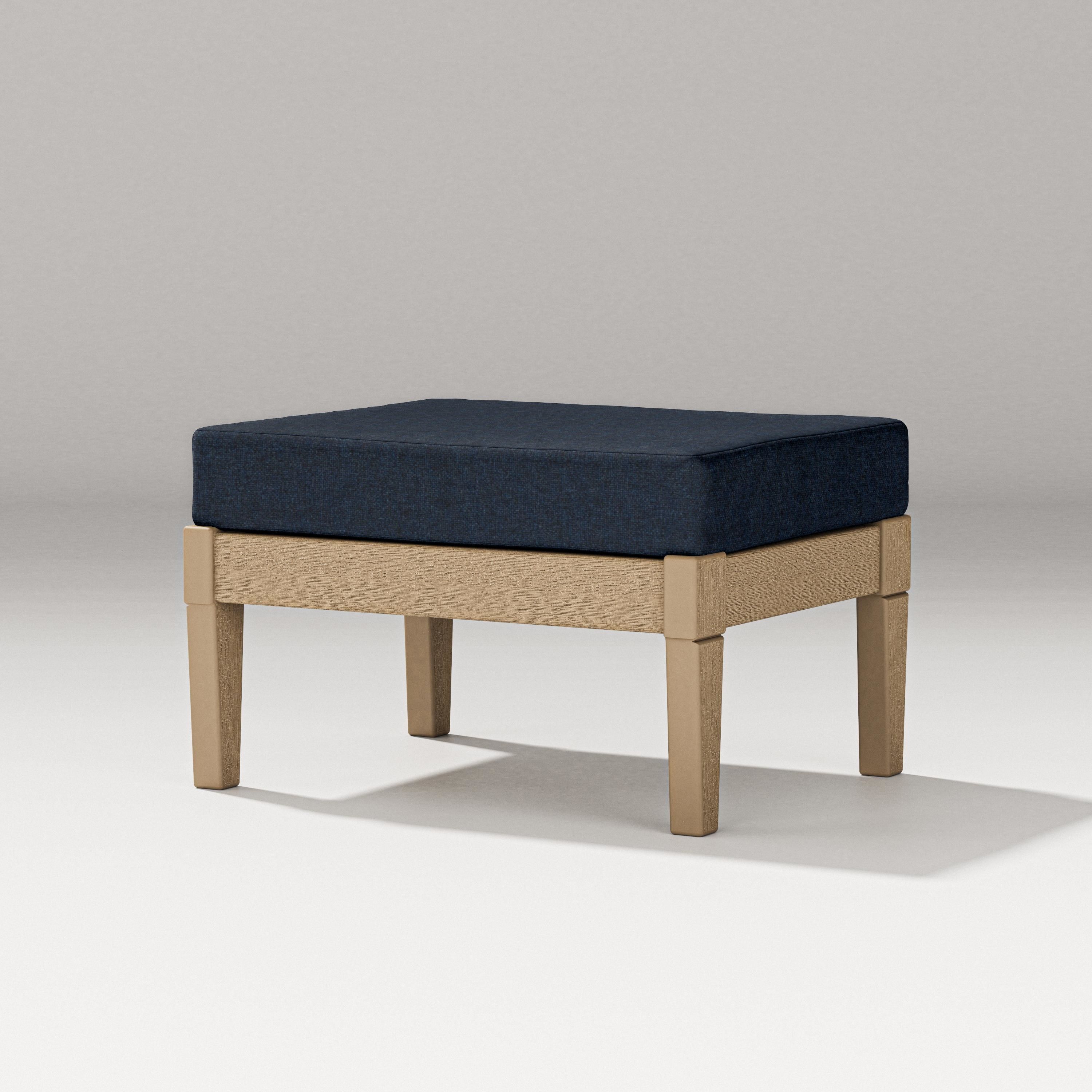 PW Designer Series Estate Lounge Ottoman in Vintage Sahara / Marine Indigo