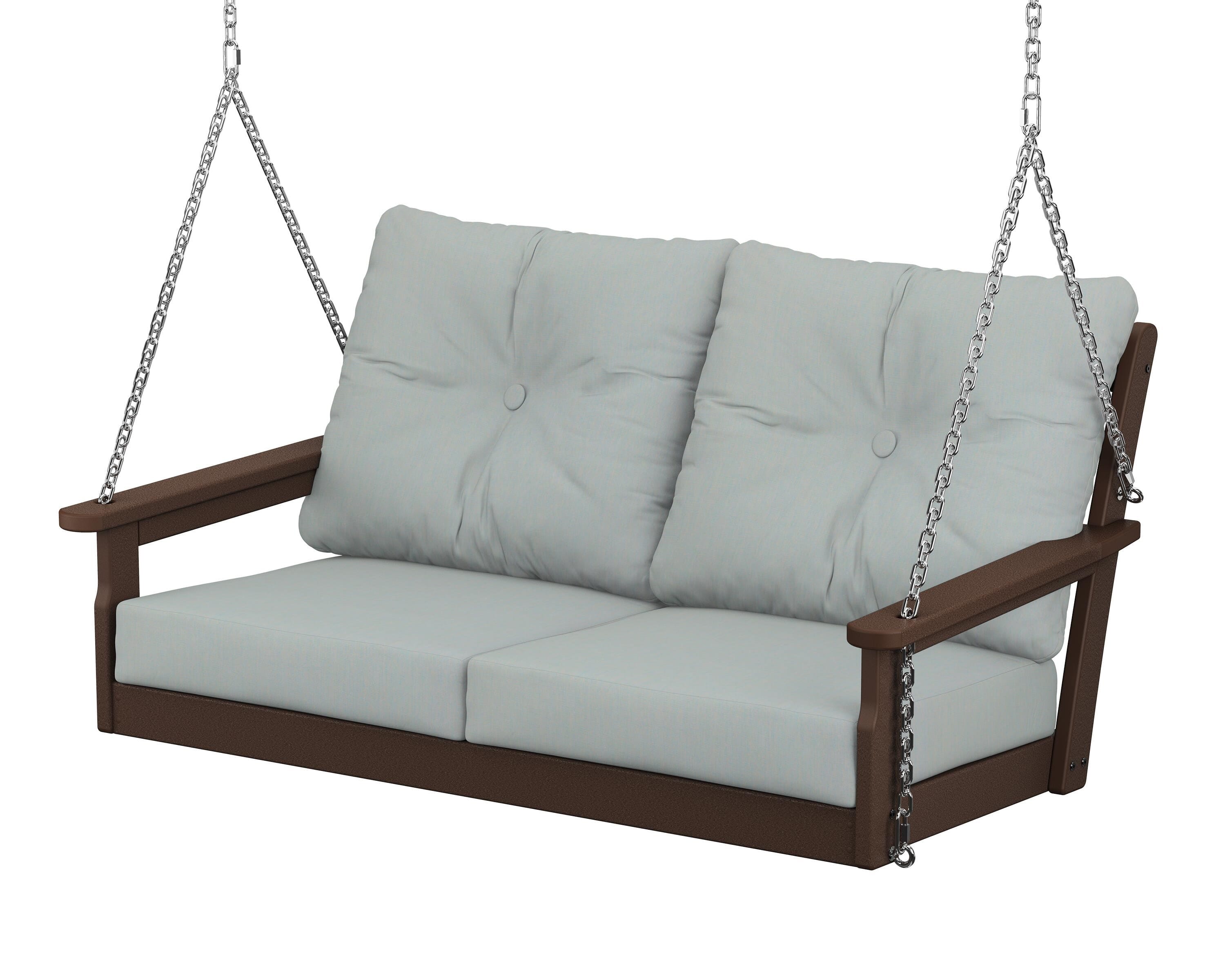 POLYWOOD® Vineyard Deep Seating Swing in Mahogany / Spa