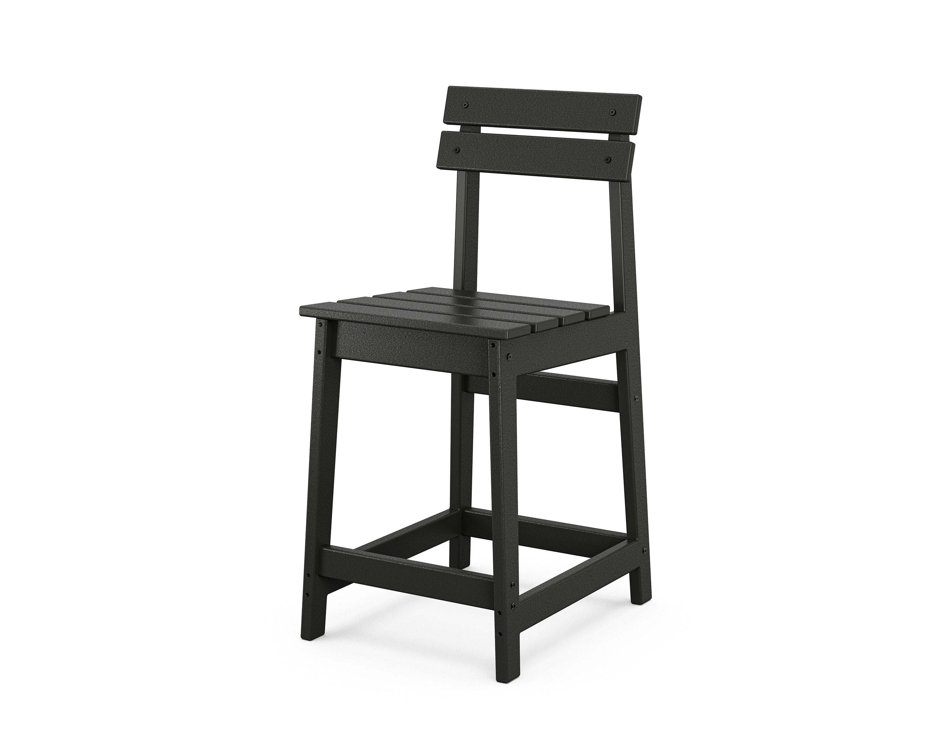 POLYWOOD® Modern Studio Plaza Counter Chair in Black