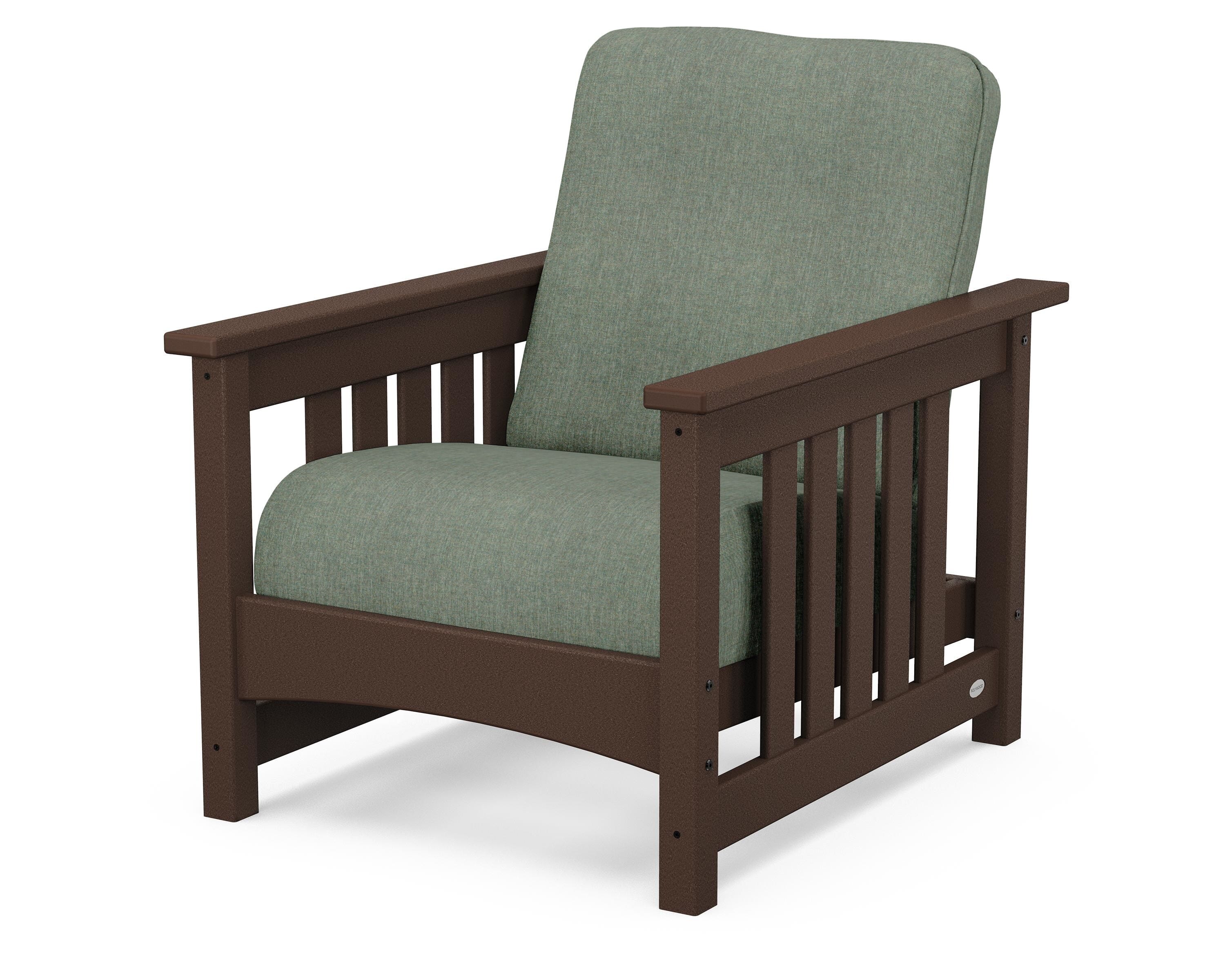 POLYWOOD® Club Mission Chair in Mahogany / Cast Sage