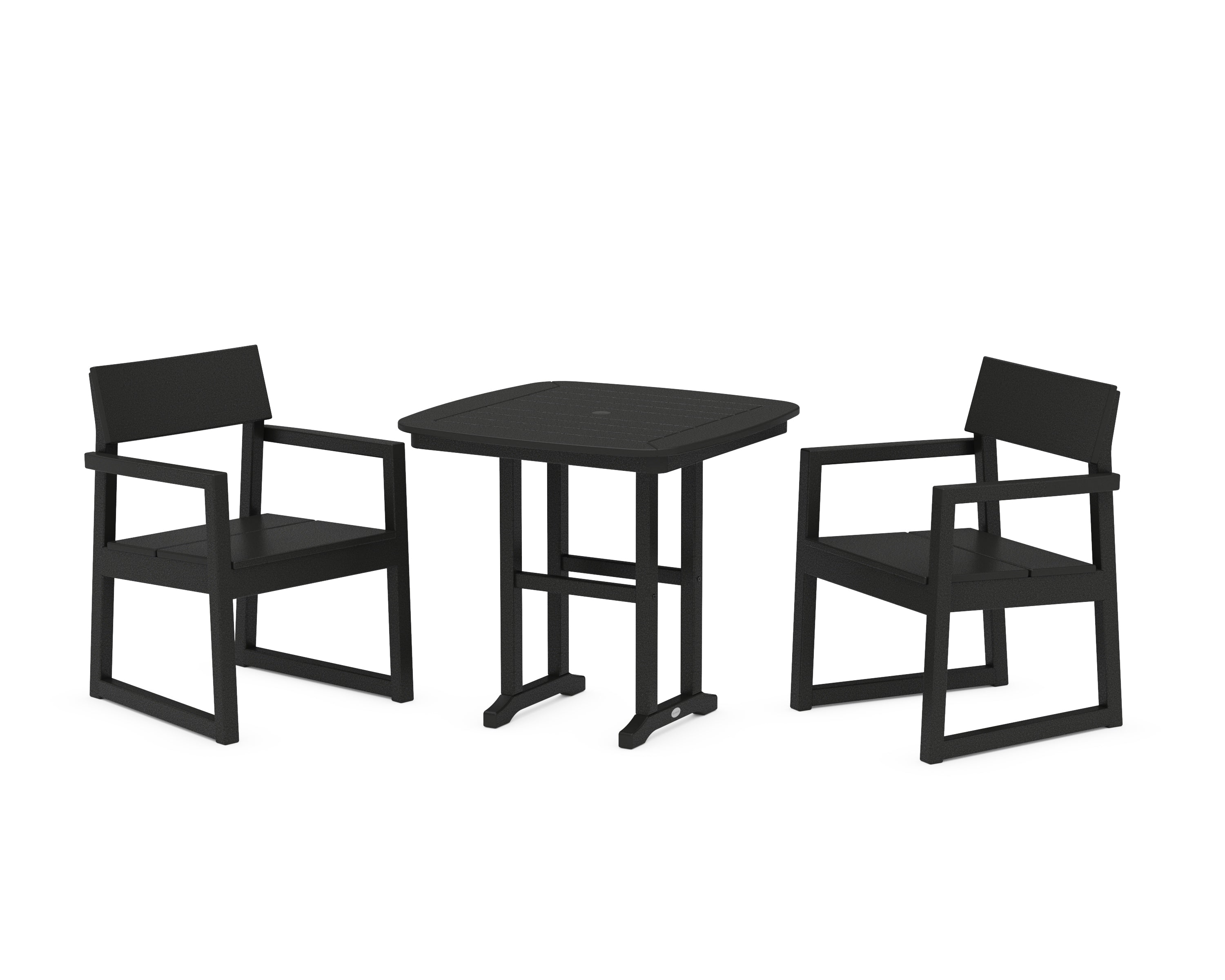 POLYWOOD® EDGE 3-Piece Dining Set in Black