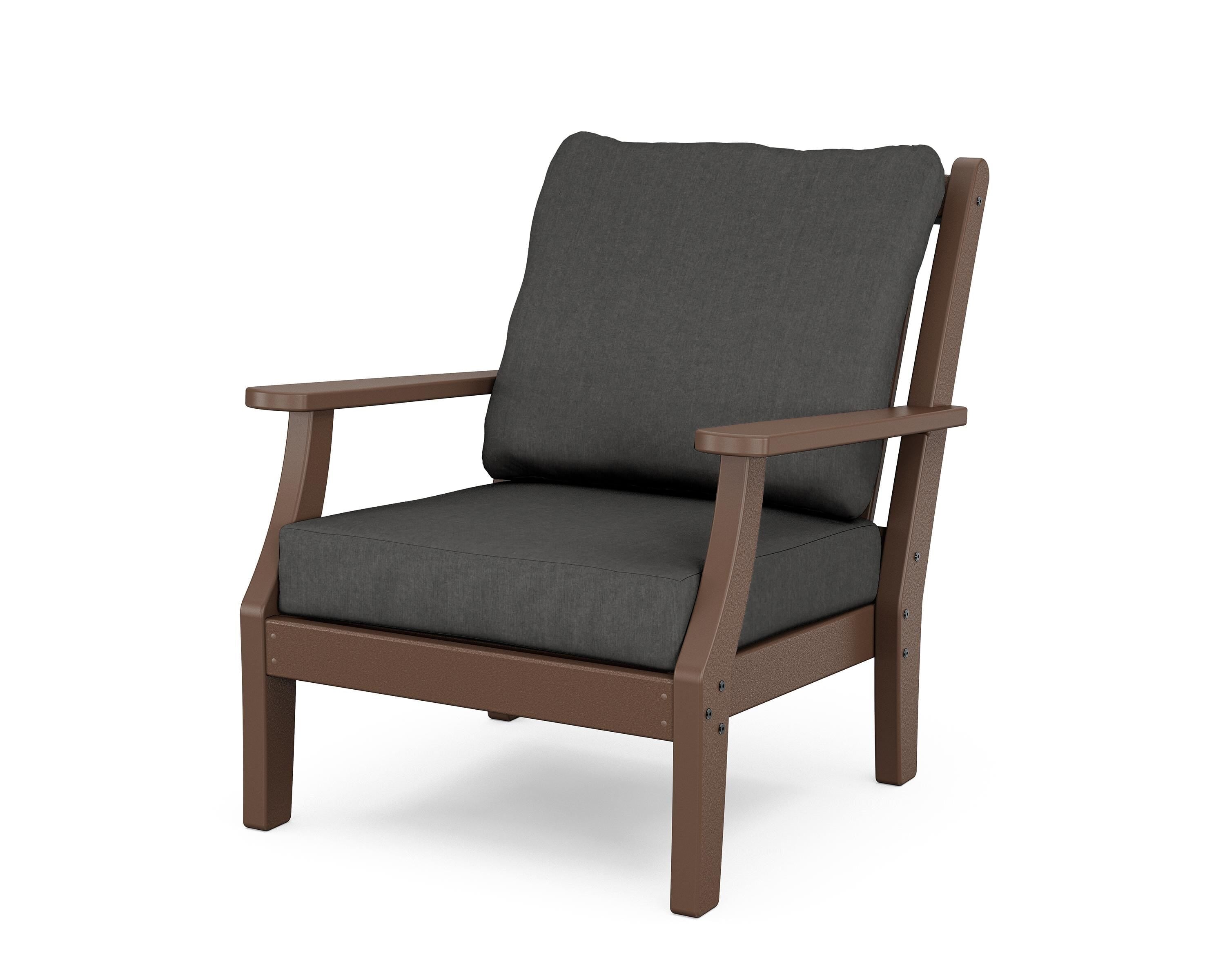 Country Living Wovendale Deep Seating Chair in Mahogany / Spectrum Carbon