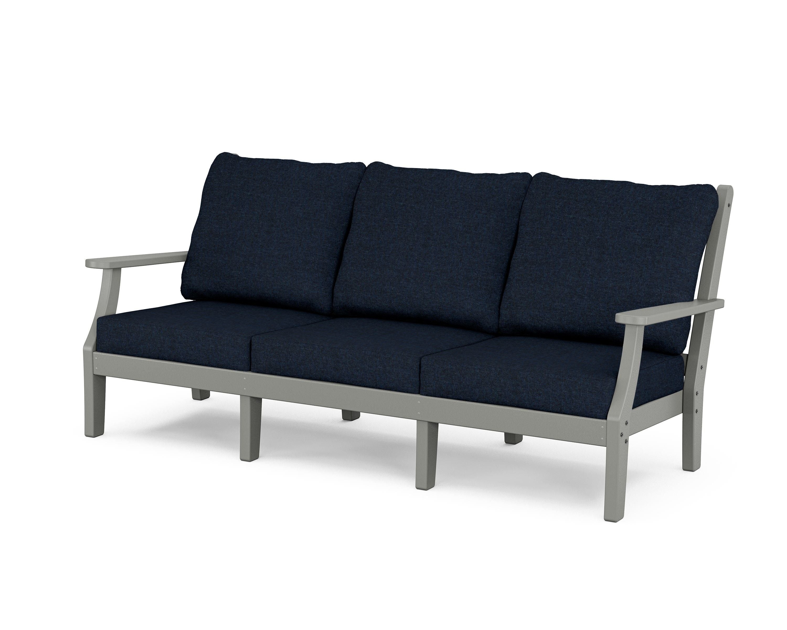 Country Living Wovendale Deep Seating Sofa in Slate Grey / Marine Indigo