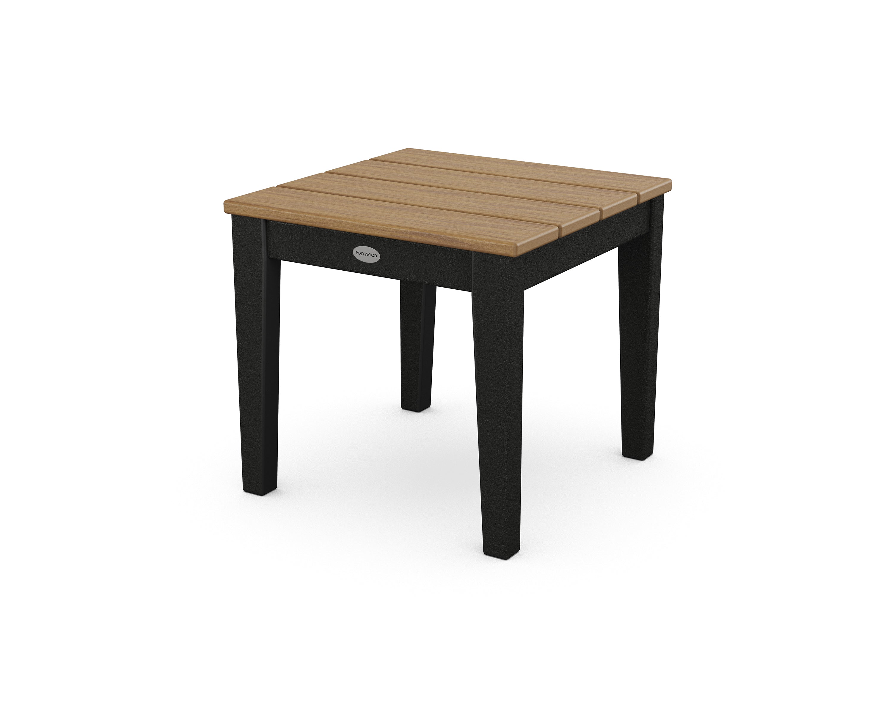 POLYWOOD® Newport 18" End Table in Black / Natural