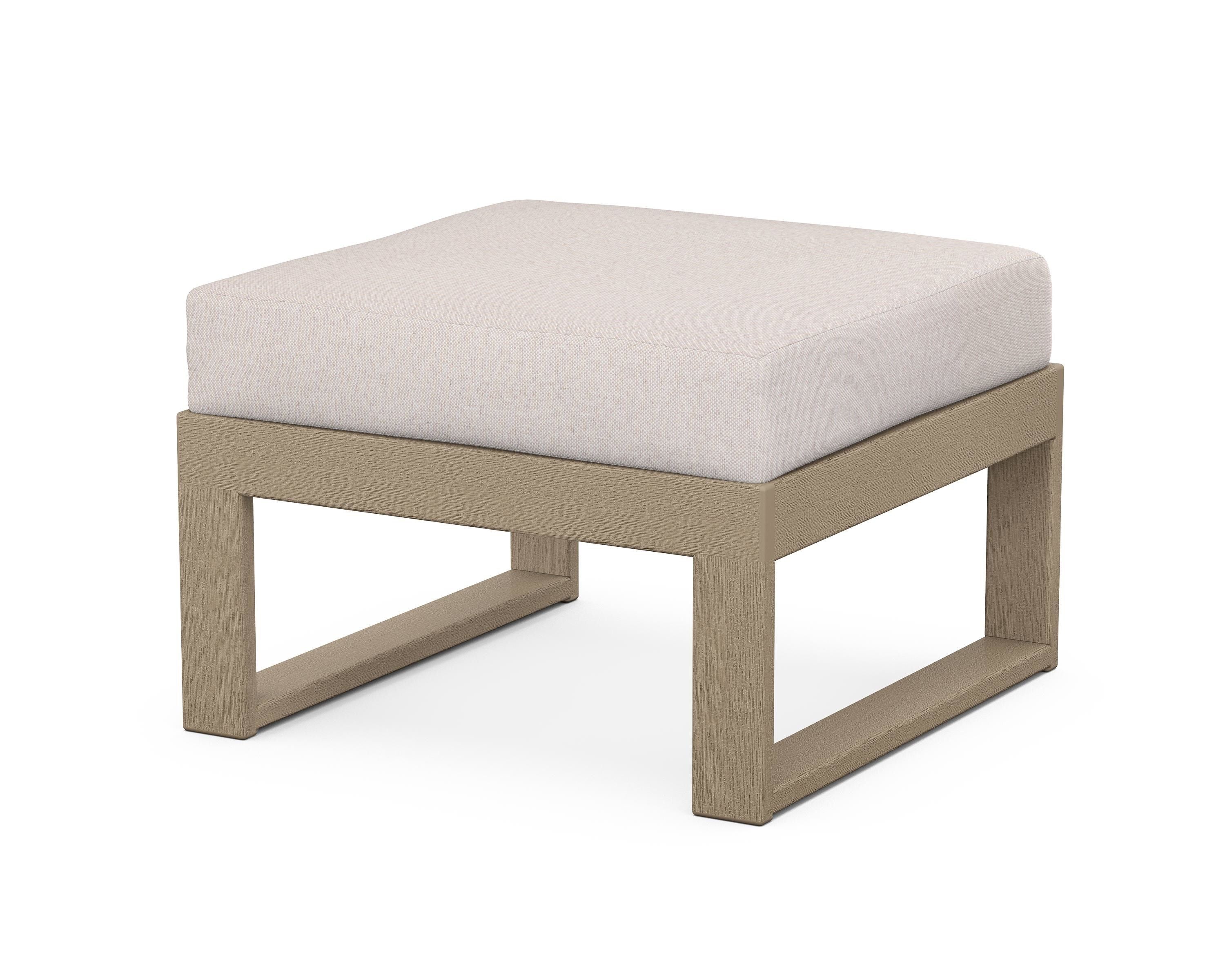 Unbranded Modular Ottoman - Modern in Vintage Sahara / Dune Burlap