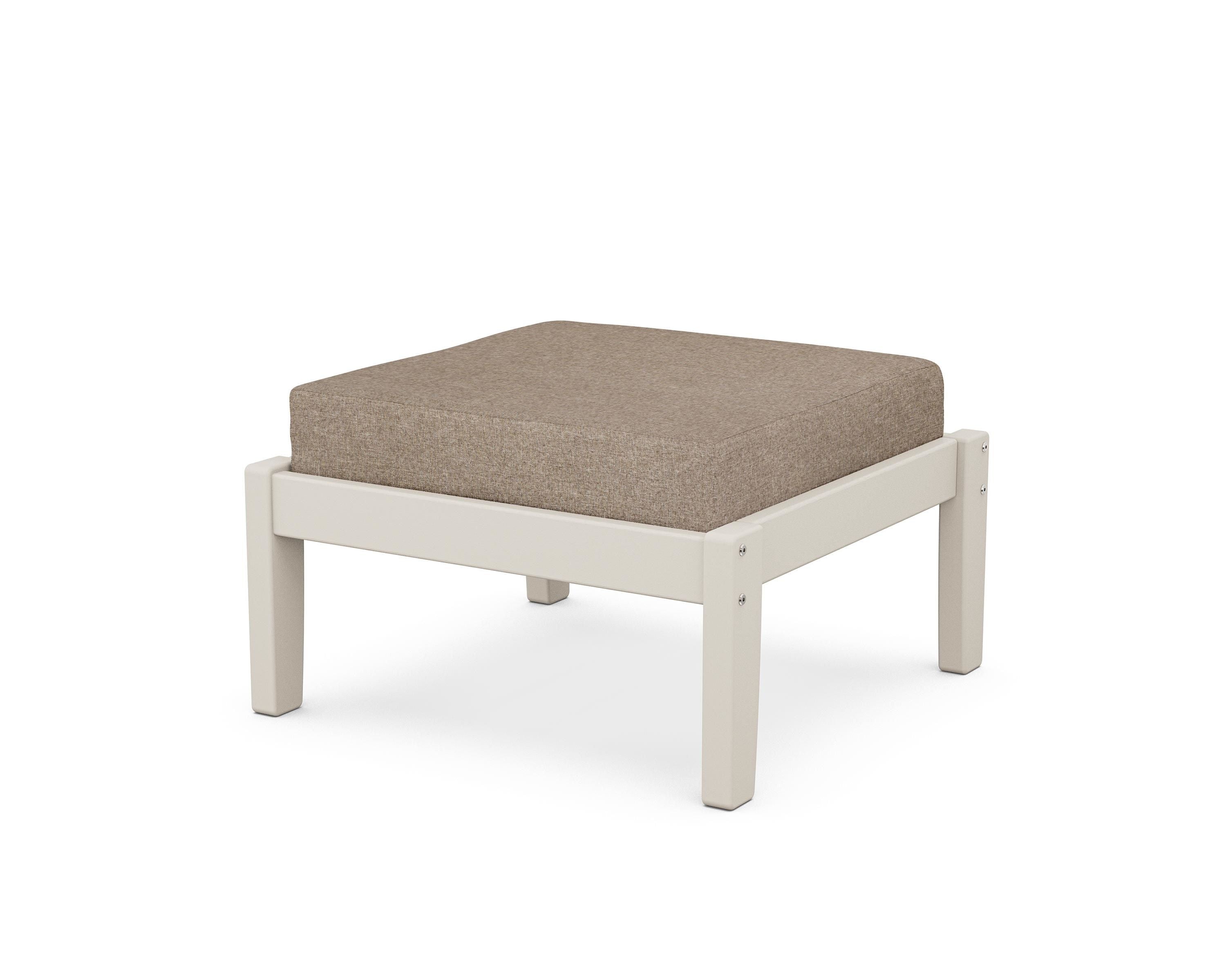 Unbranded Deep Seating Ottoman in Sand / Spiced Burlap