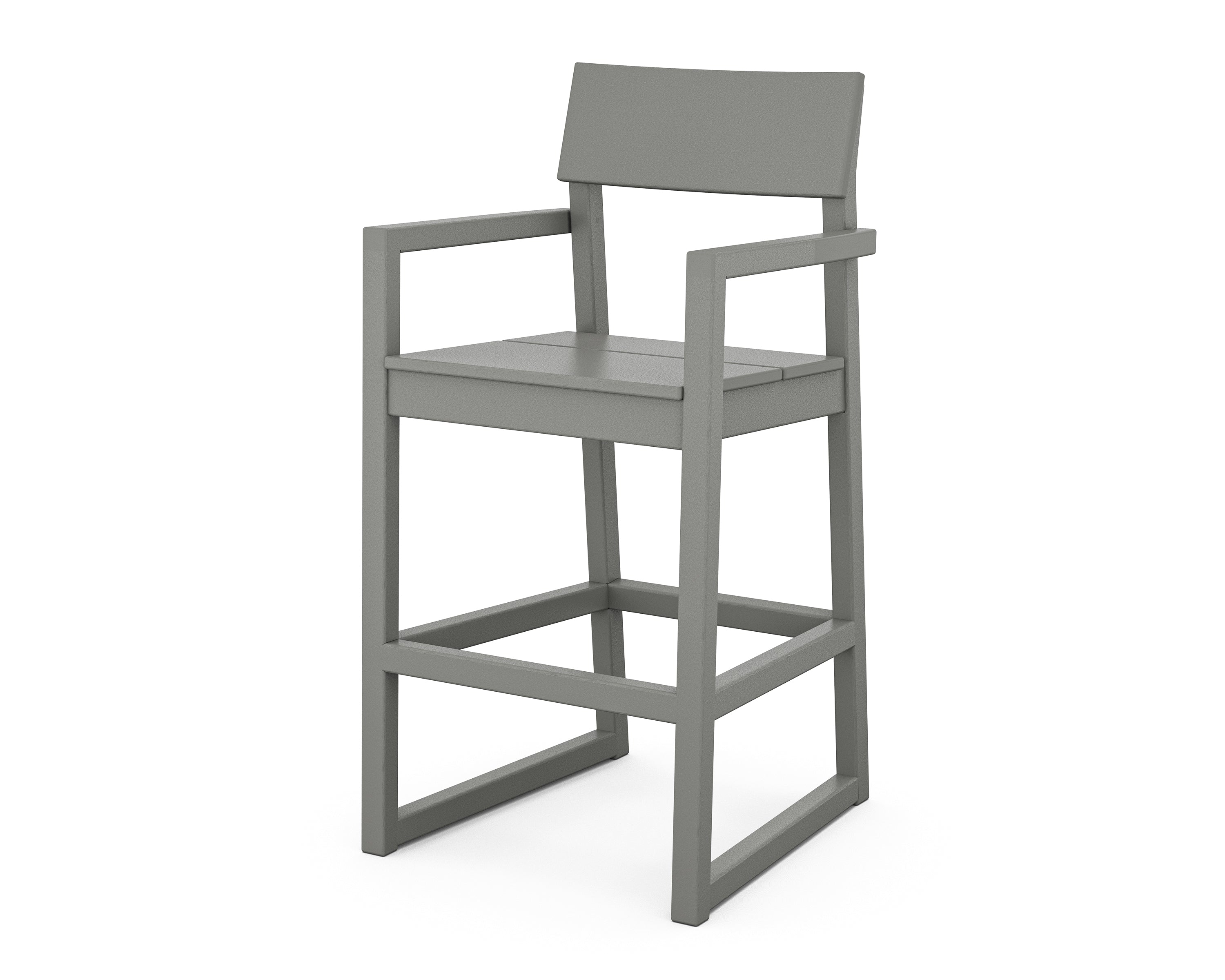 POLYWOOD® EDGE Bar Arm Chair in Slate Grey