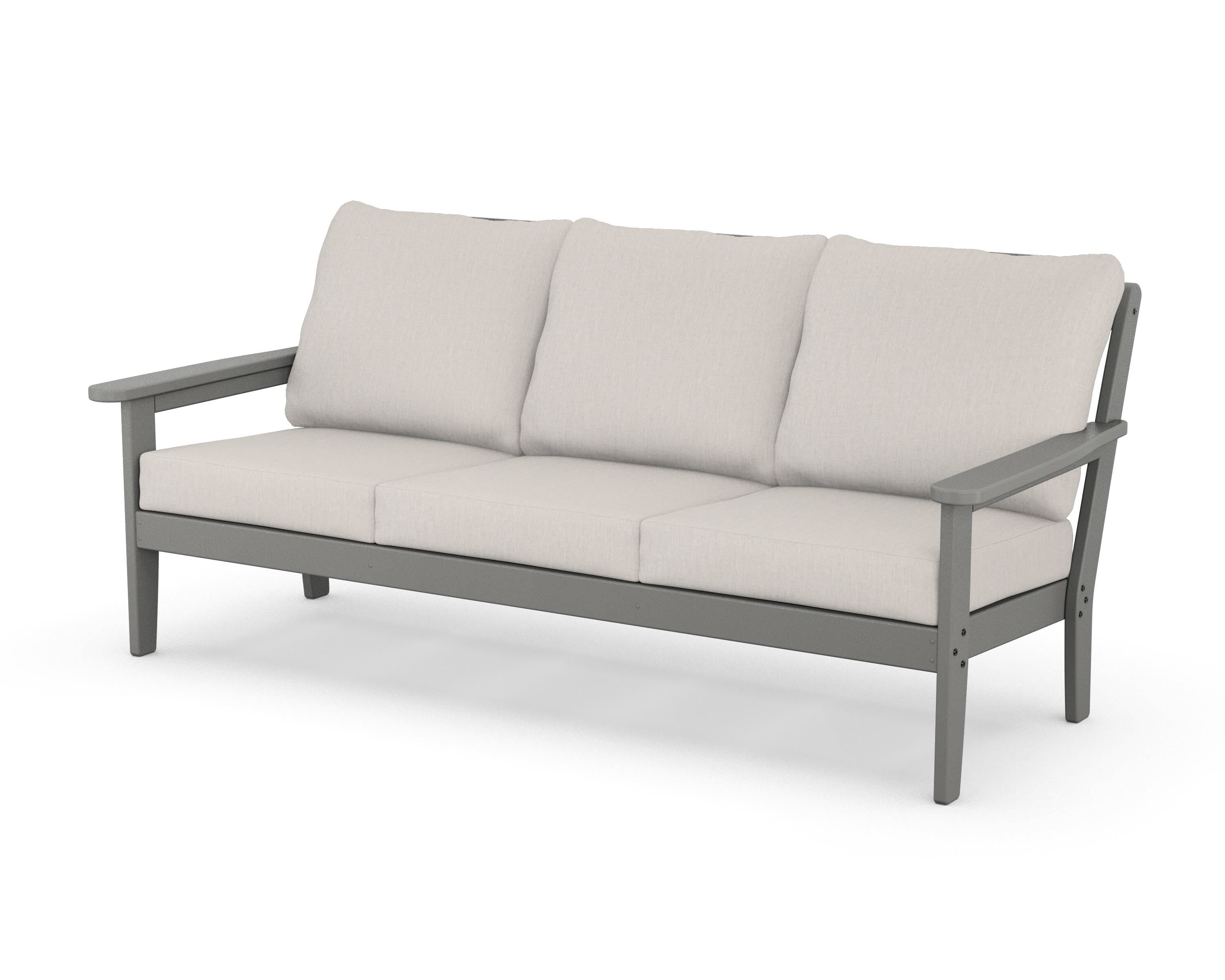 Country Living Cottage Deep Seating Sofa in Slate Grey / Cast Ash