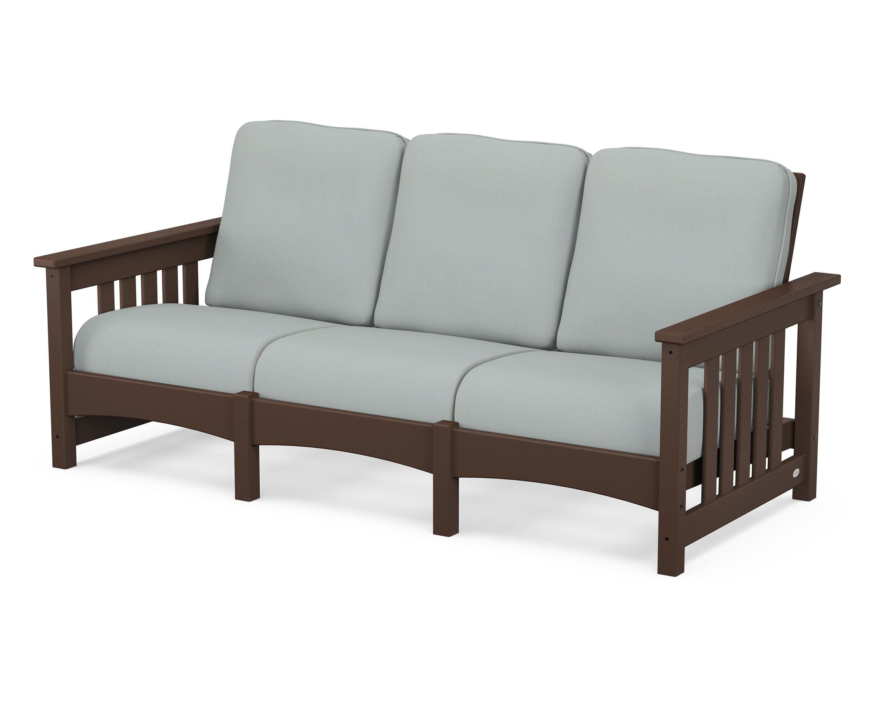 POLYWOOD® Club Mission Sofa in Mahogany / Spa
