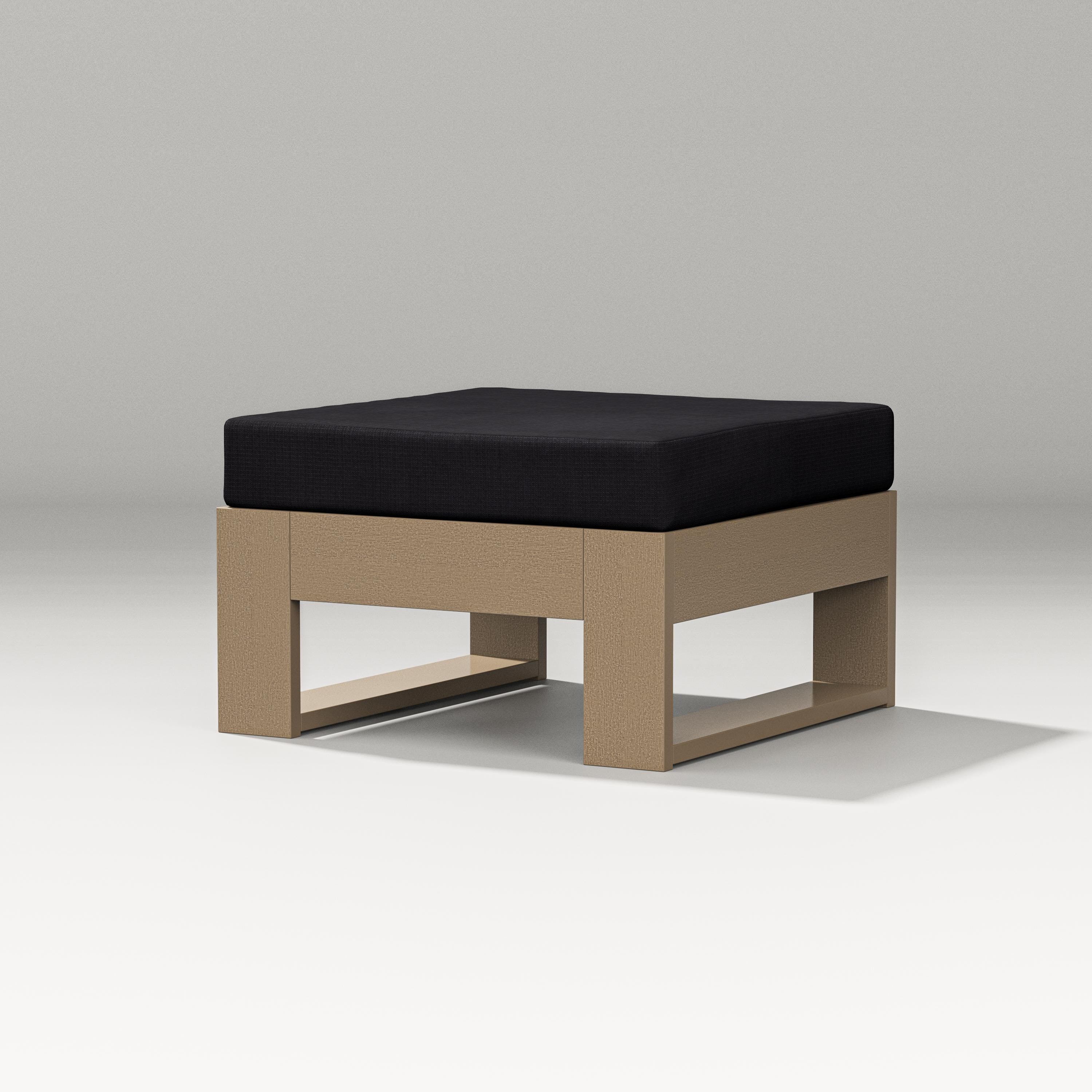 PW Designer Series Latitude Lounge Ottoman in Vintage Sahara / Midnight Linen