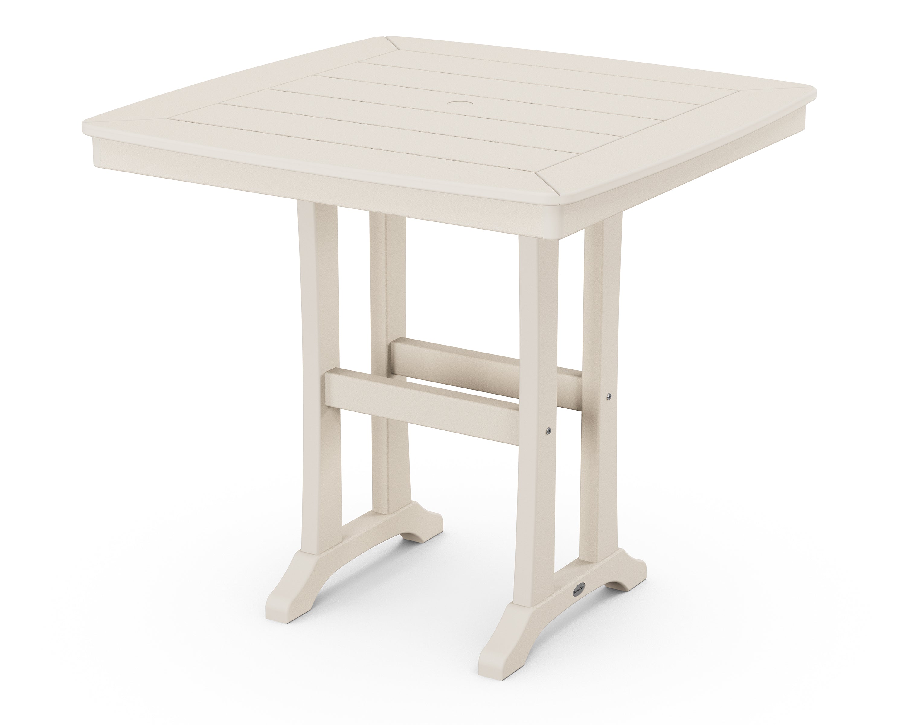 POLYWOOD® Nautical Trestle 37" Counter Table in Sand