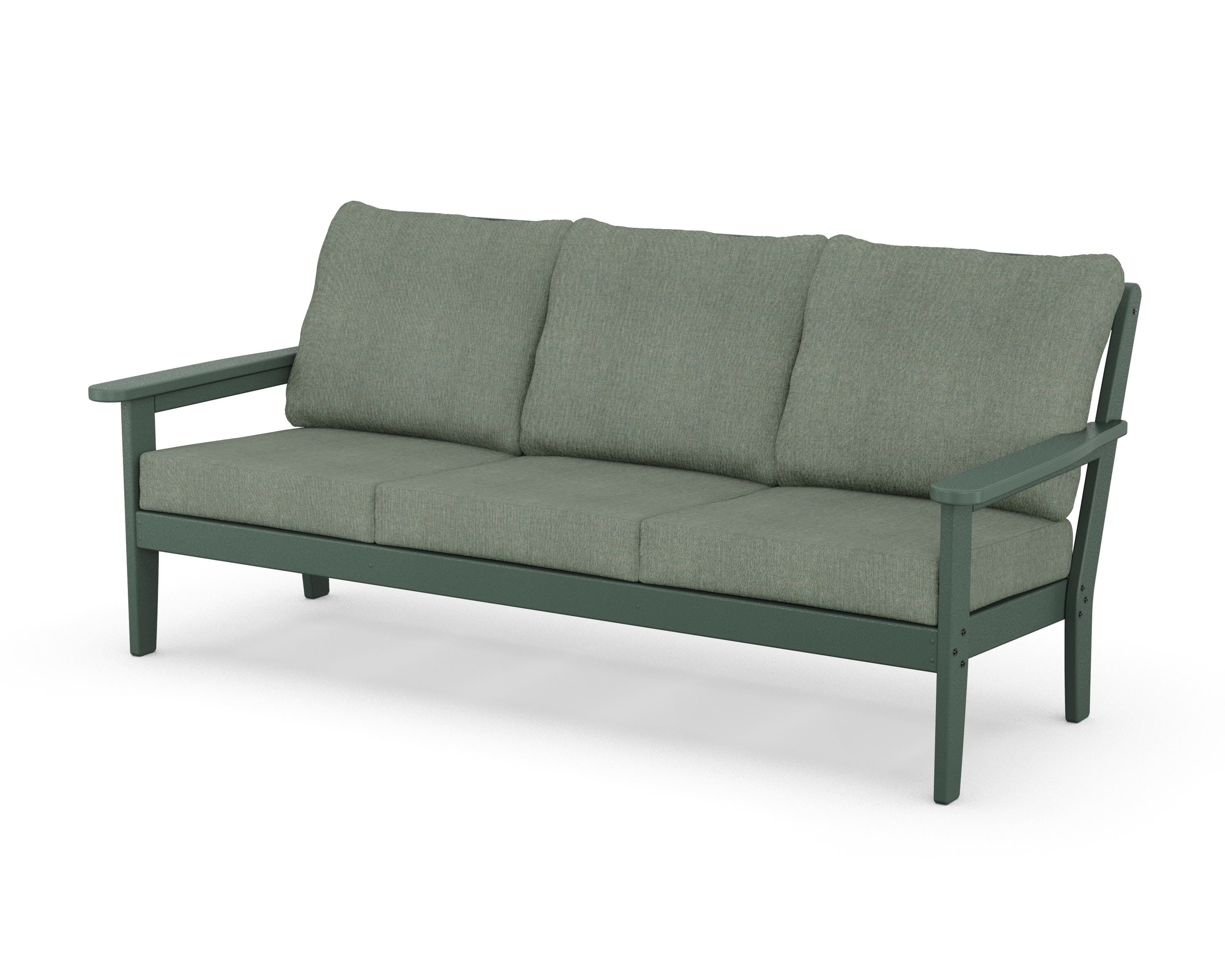 Country Living Cottage Deep Seating Sofa in Green / Cast Sage