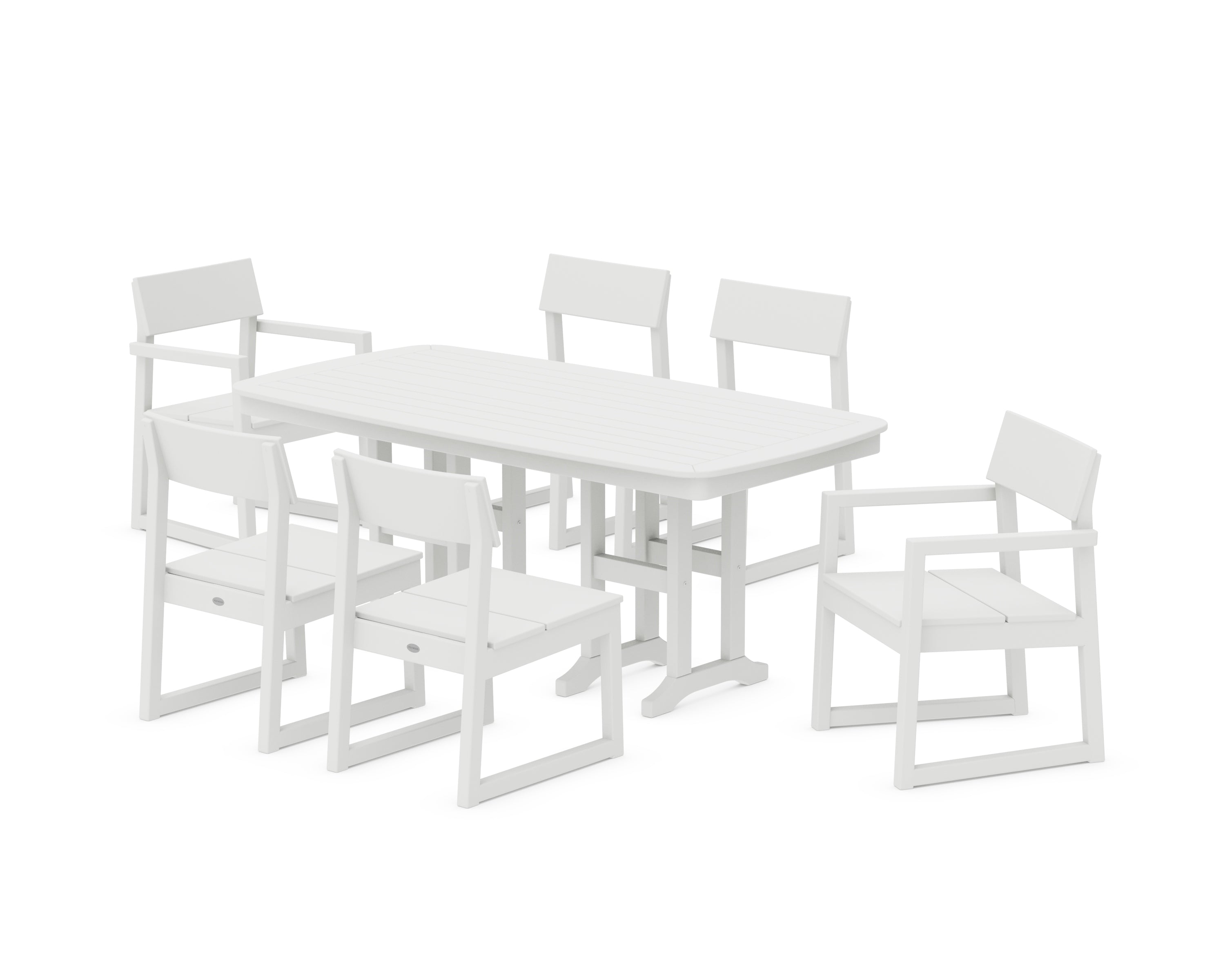 POLYWOOD® EDGE 7-Piece Dining Set in White