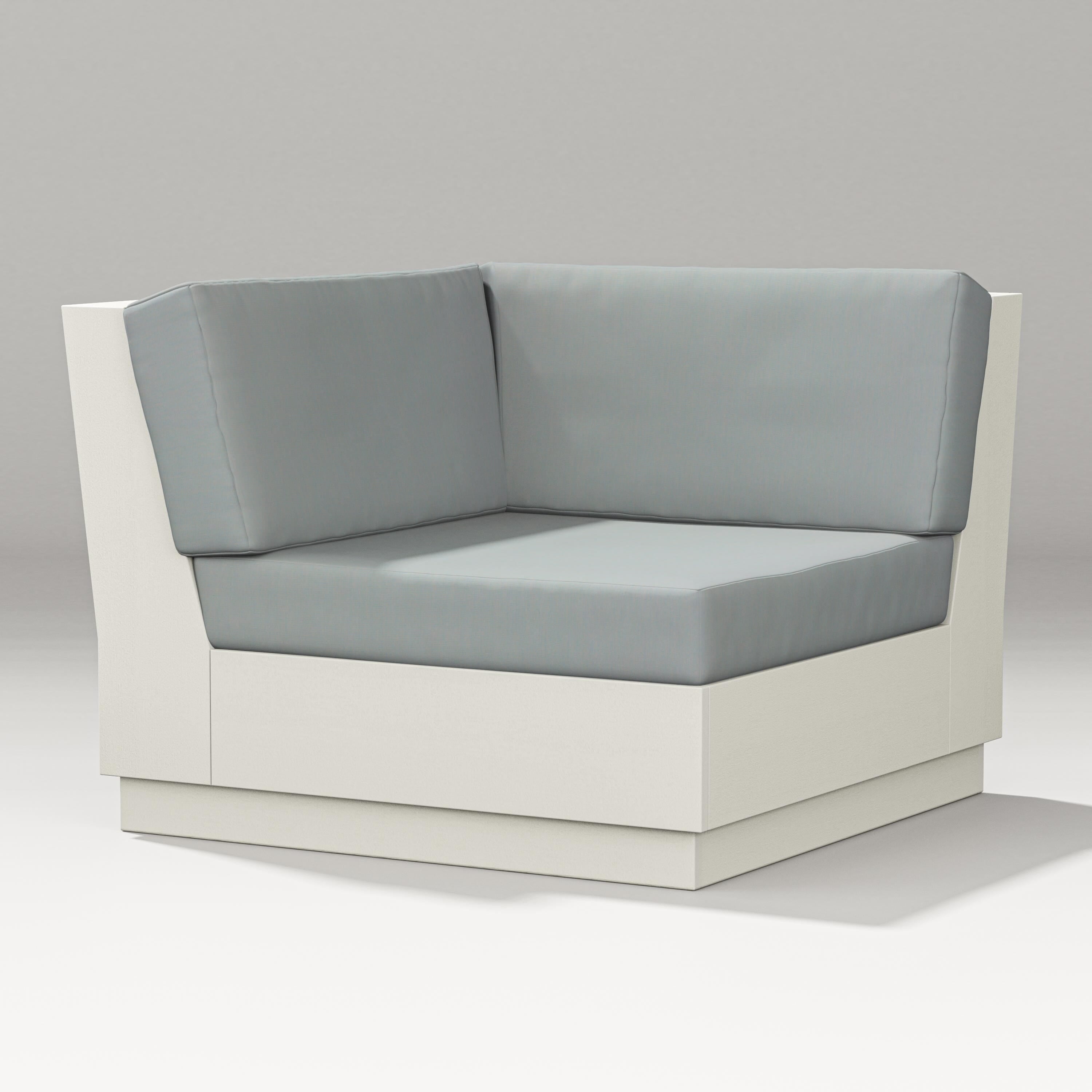 PW Designer Series Elevate Modular Corner Chair in Vintage White / Spa