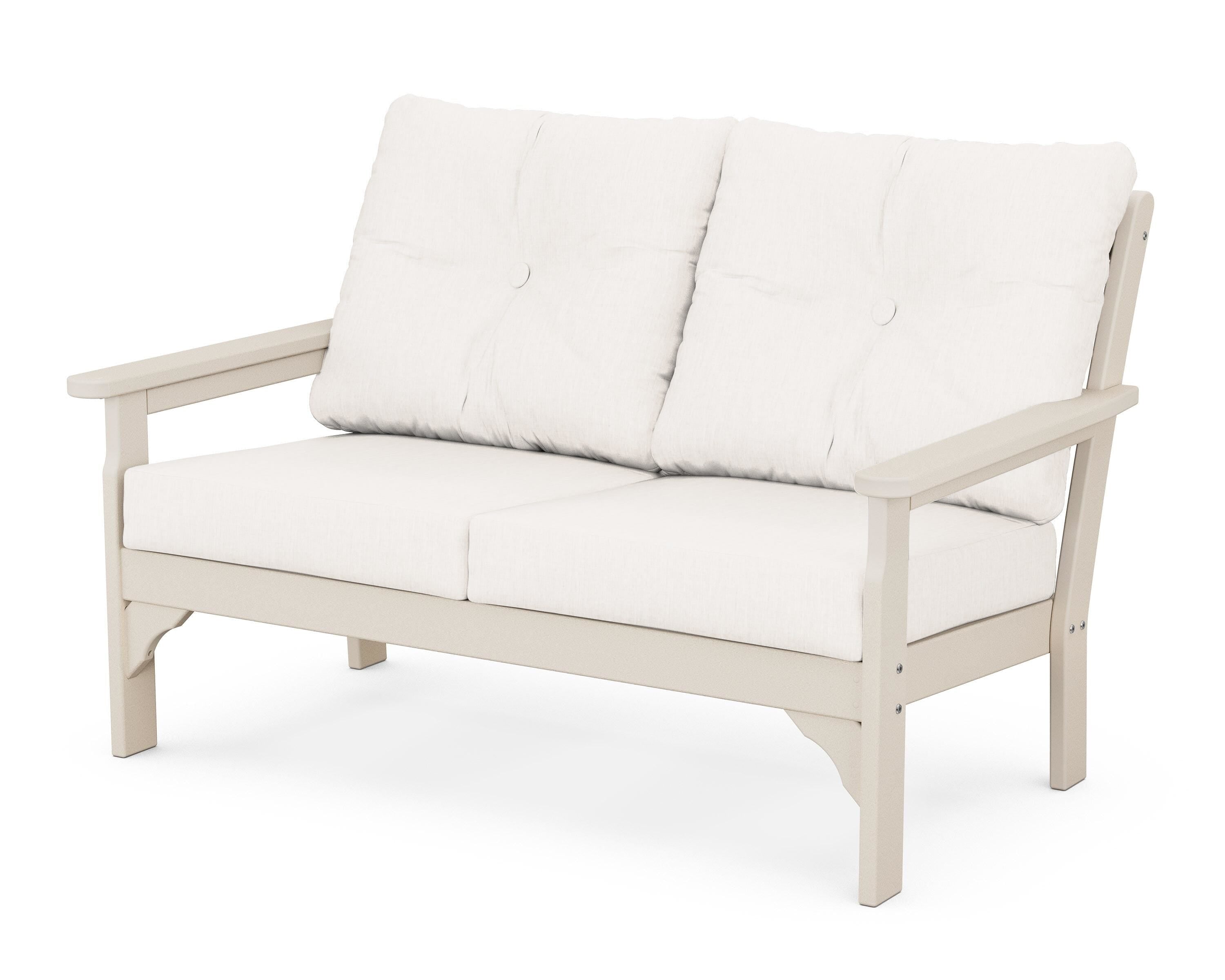 POLYWOOD® Vineyard Deep Seating Loveseat in Sand / Cast Ash