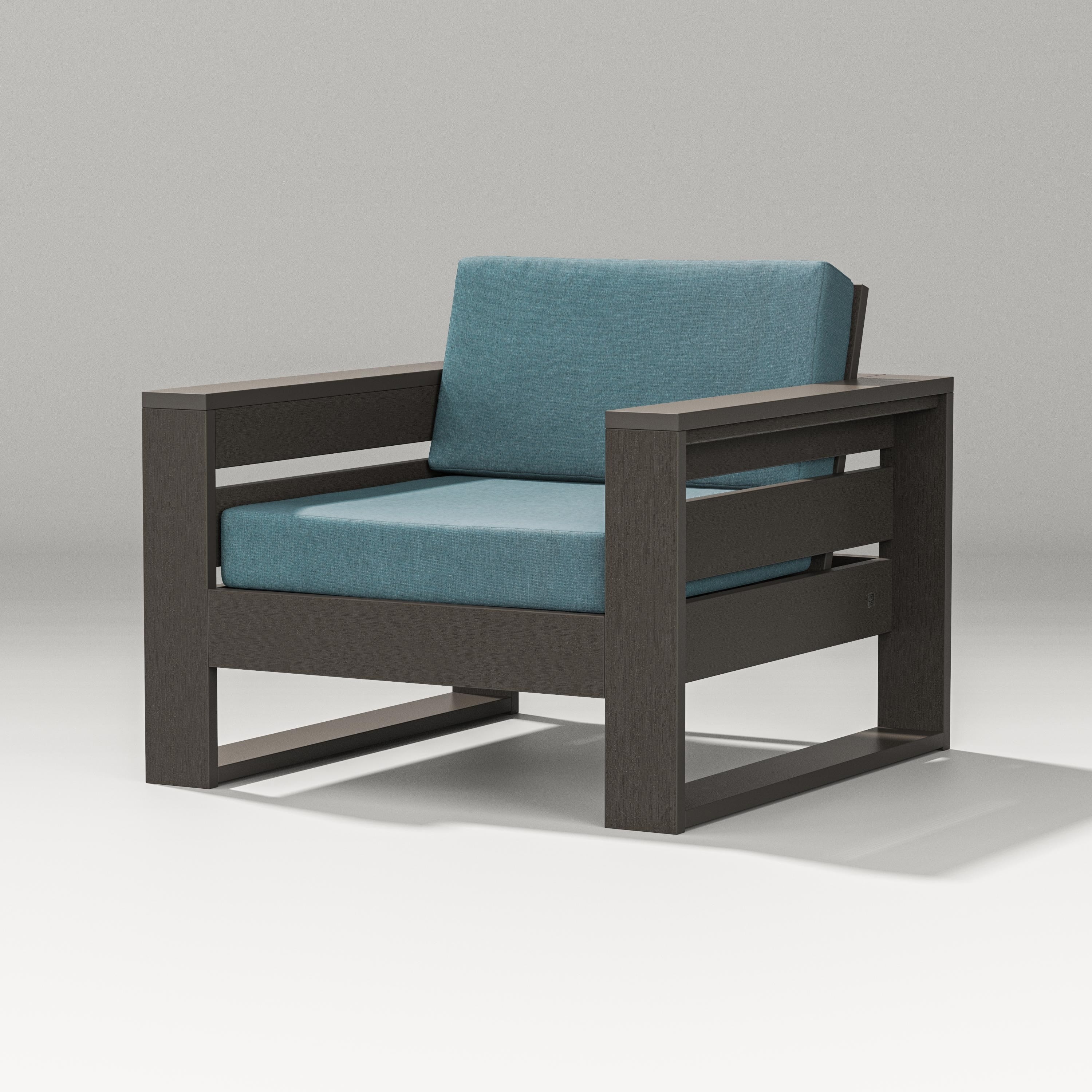 PW Designer Series Latitude Lounge Chair in Vintage Coffee / Ocean Teal