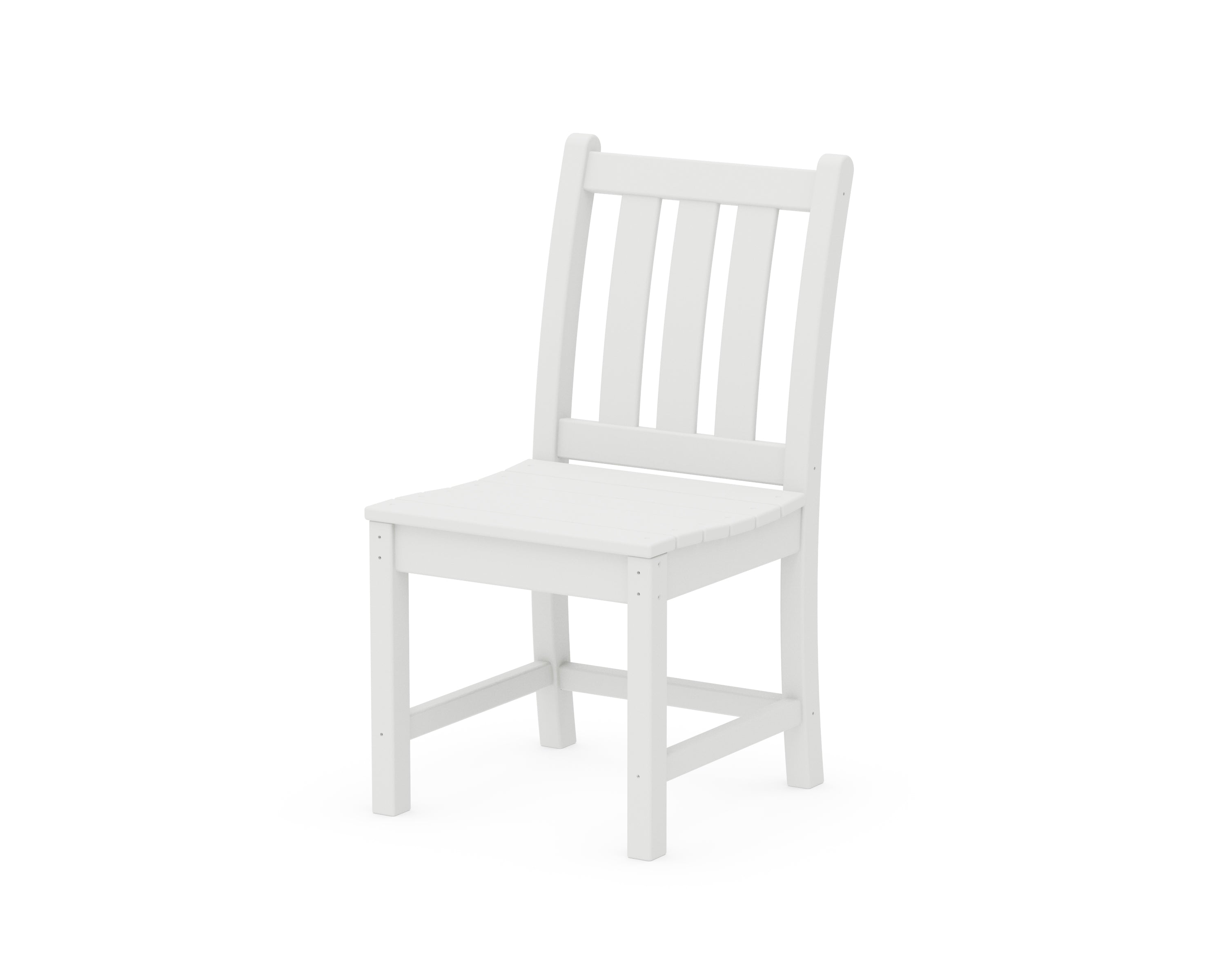 POLYWOOD® Traditional Garden Dining Side Chair in White