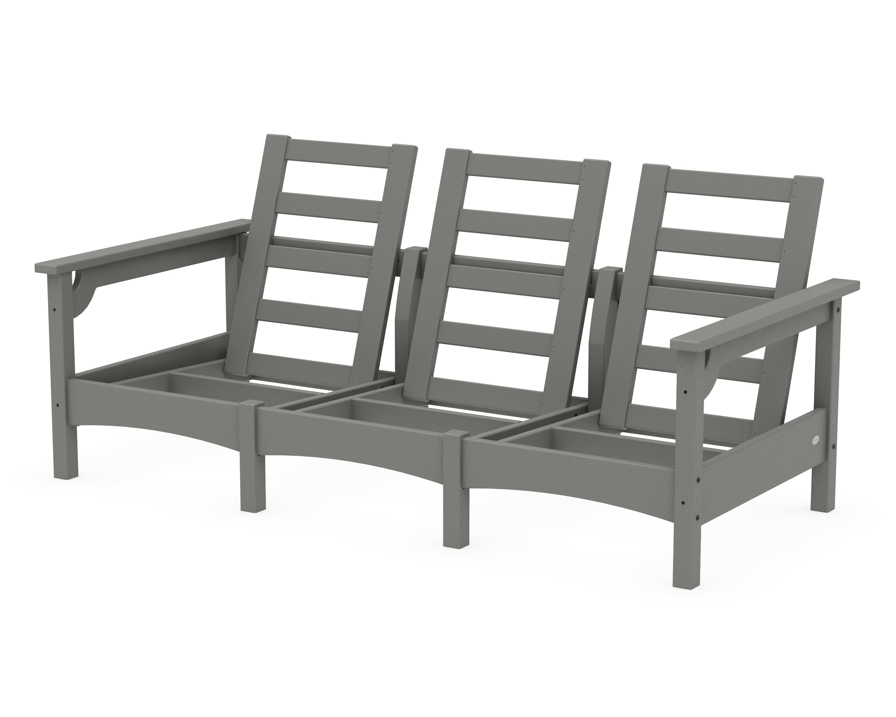 POLYWOOD® Club Sofa Frame in Slate Grey
