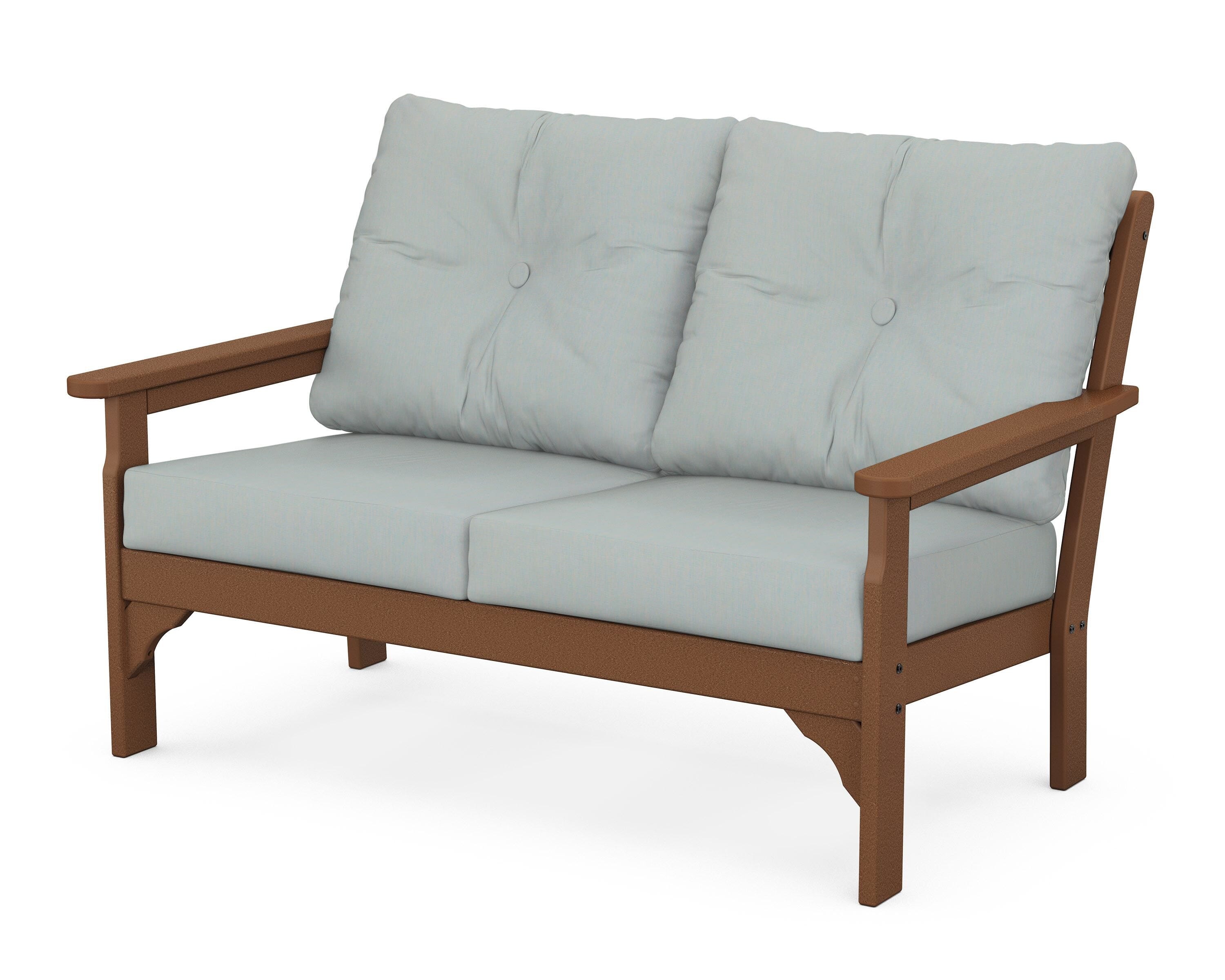 POLYWOOD® Vineyard Deep Seating Loveseat in Teak / Spa