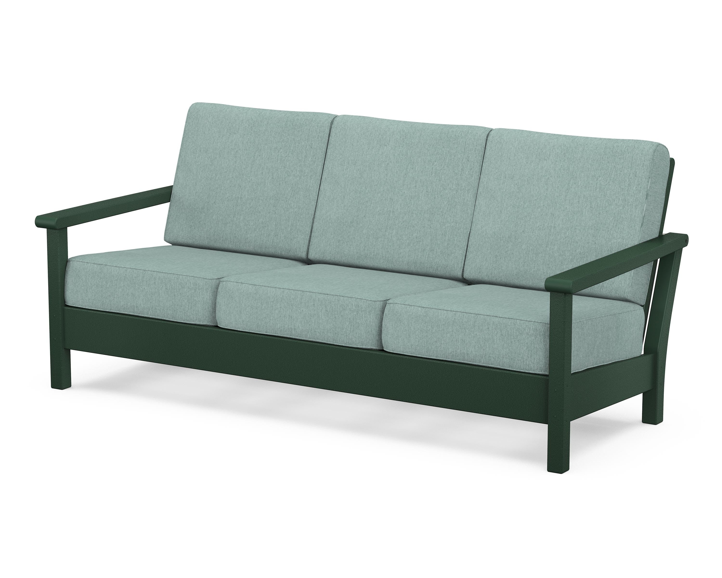 POLYWOOD® Harbour Deep Seating Sofa in Green / Glacier Spa