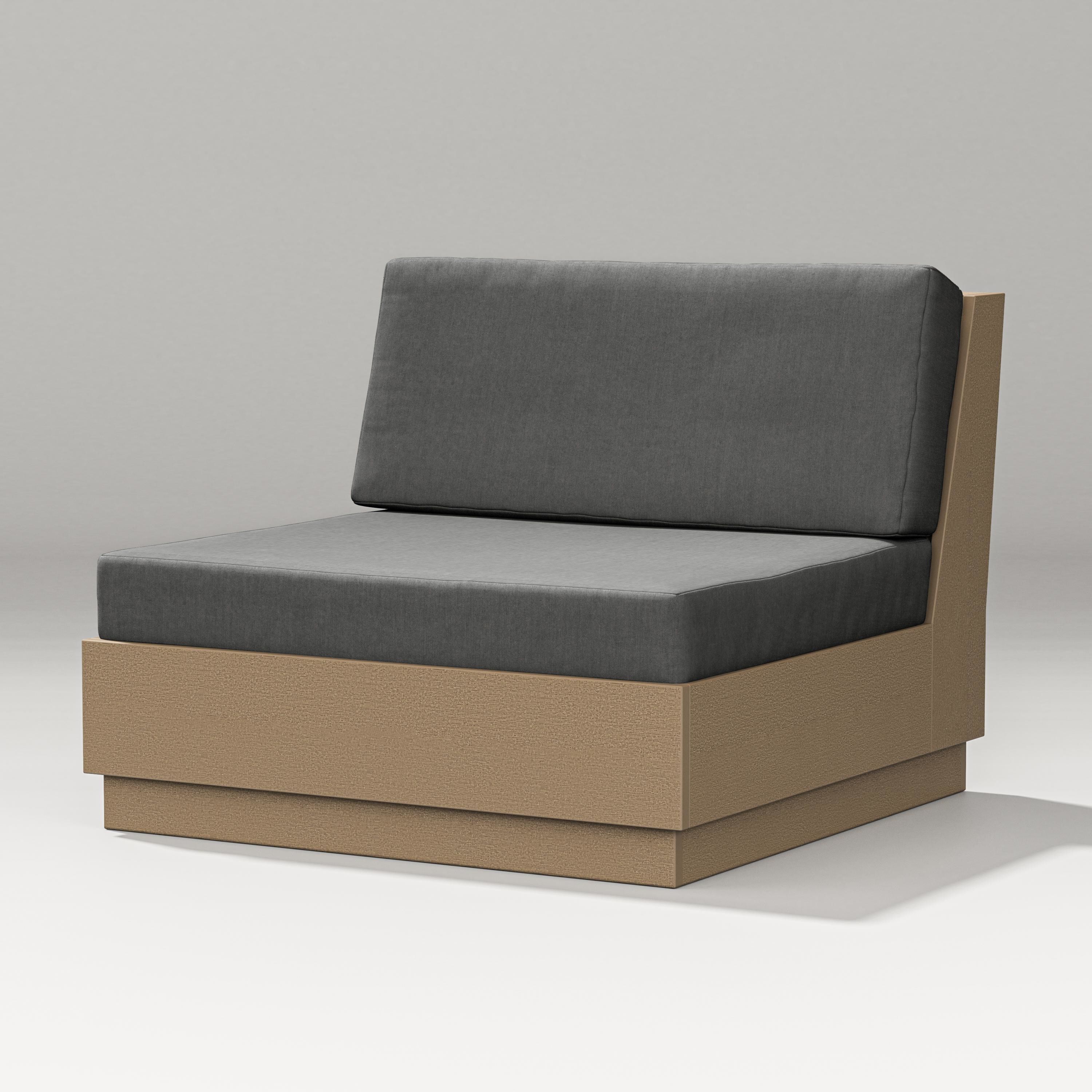 PW Designer Series Elevate Modular Armless Chair in Vintage Sahara / Spectrum Carbon