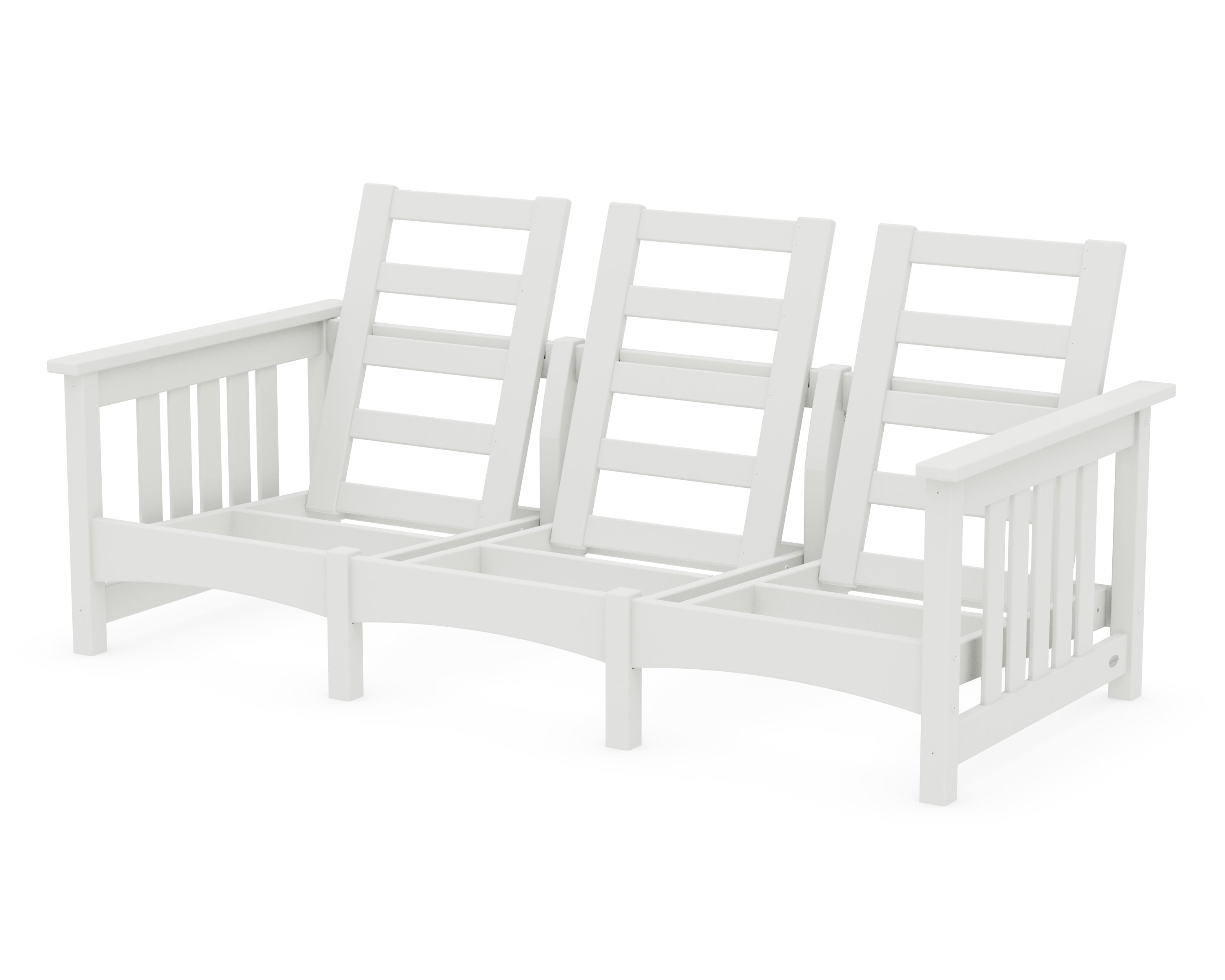 POLYWOOD® Club Mission Sofa Frame in White