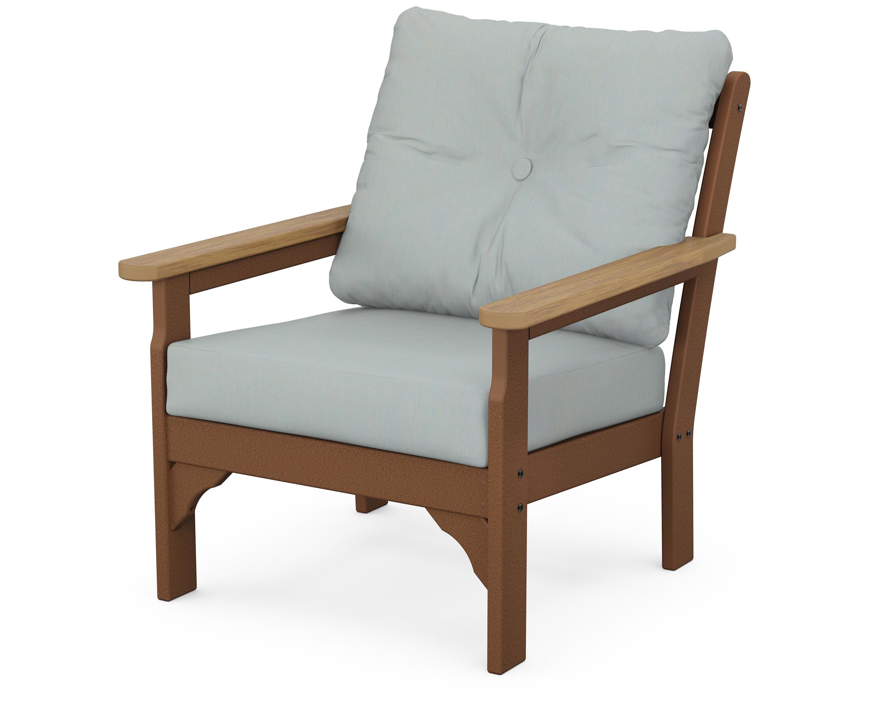 POLYWOOD® Vineyard Deep Seating Chair in Teak / Natural / Spa