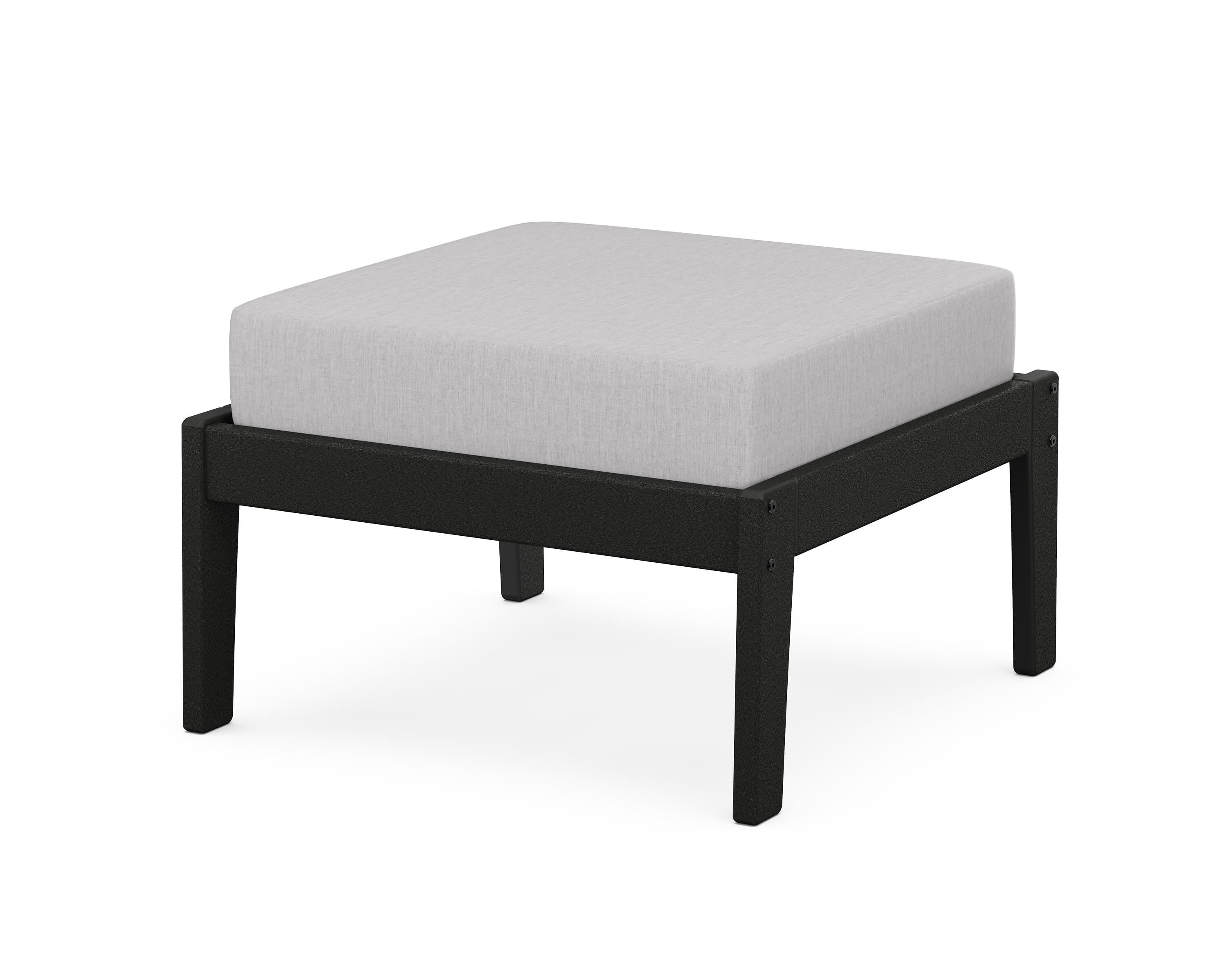 Unbranded Deep Seating Ottoman in Black / Granite