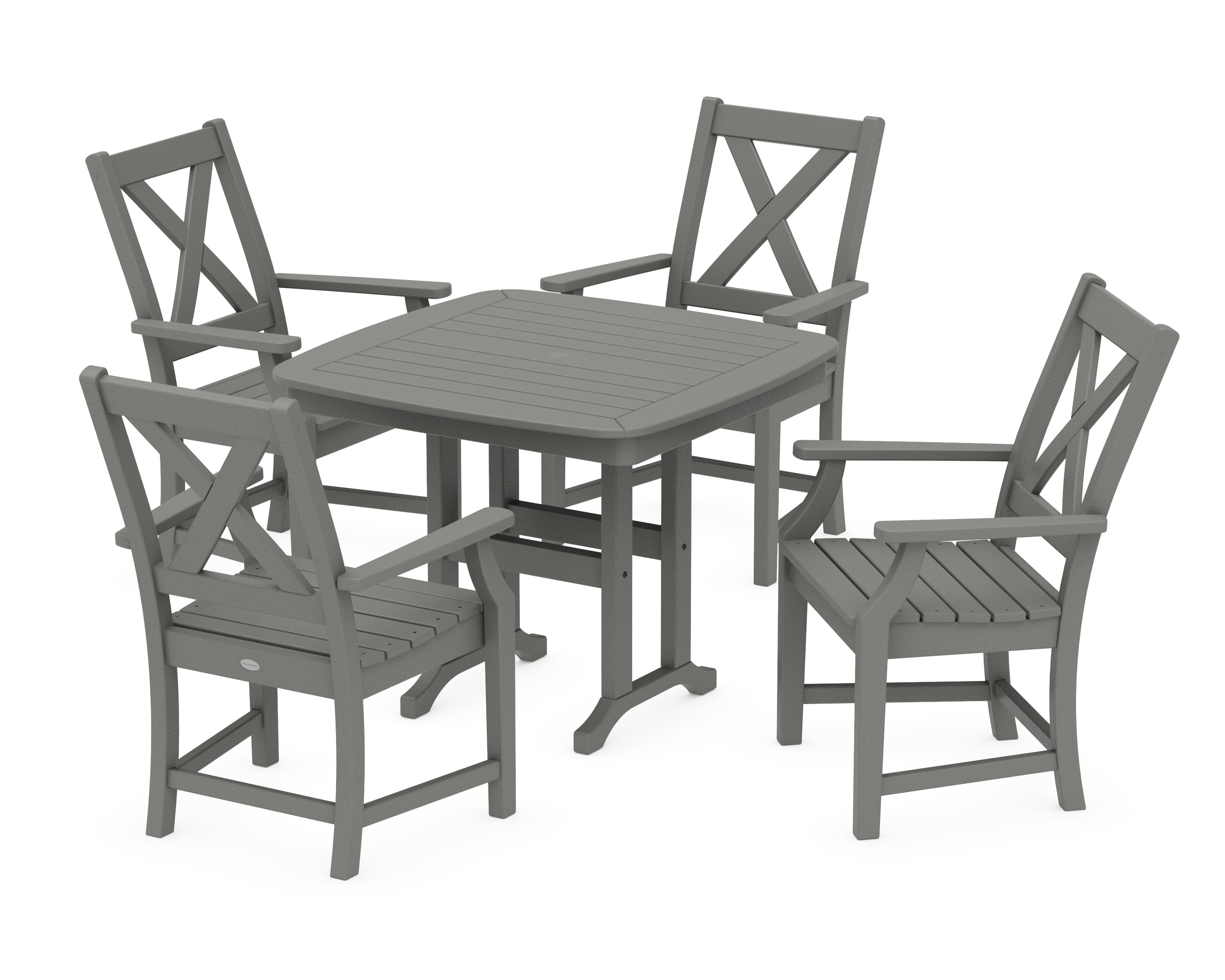 POLYWOOD® Braxton 5-Piece Dining Set in Slate Grey