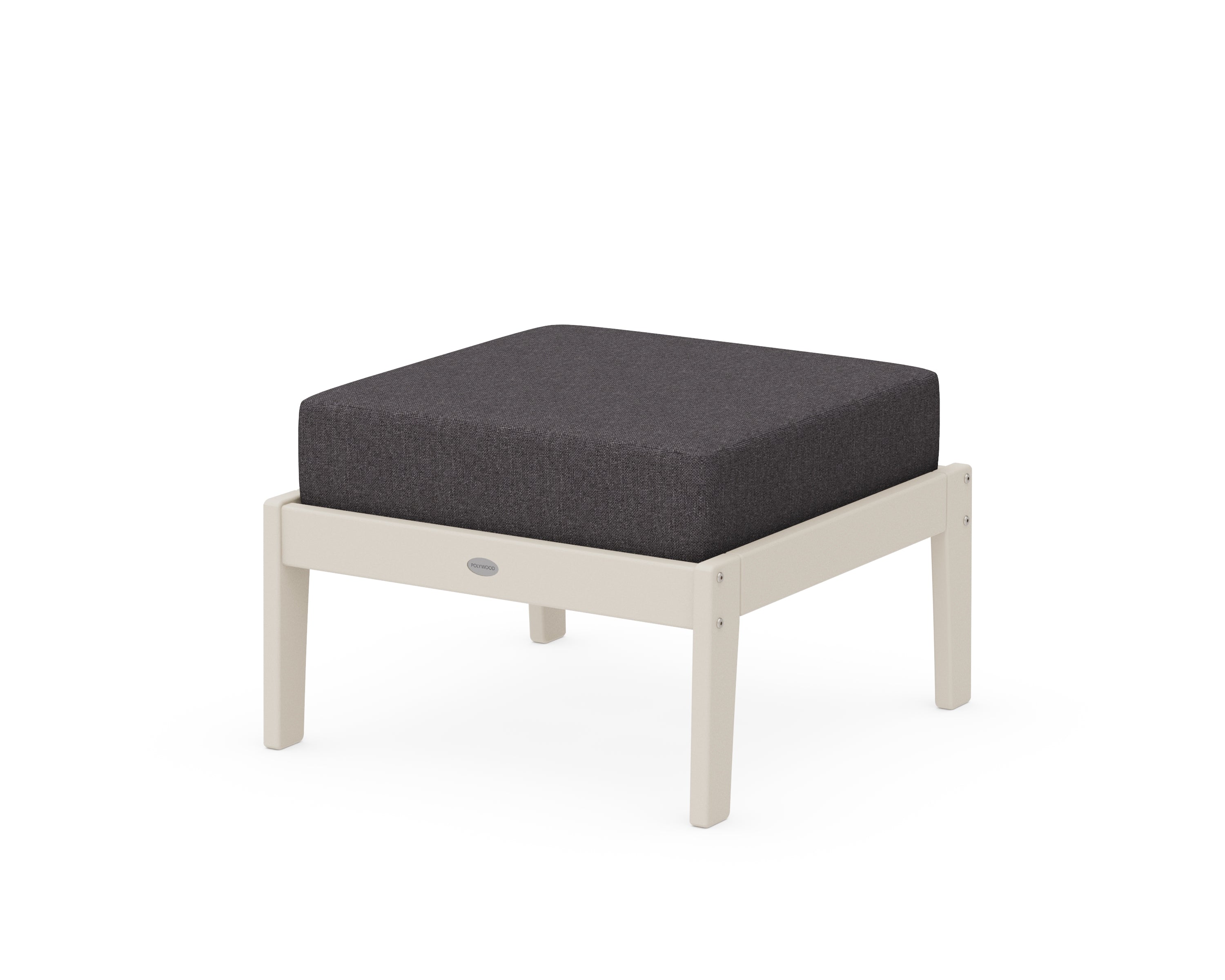 Unbranded Deep Seating Ottoman in Sand / Ash Charcoal