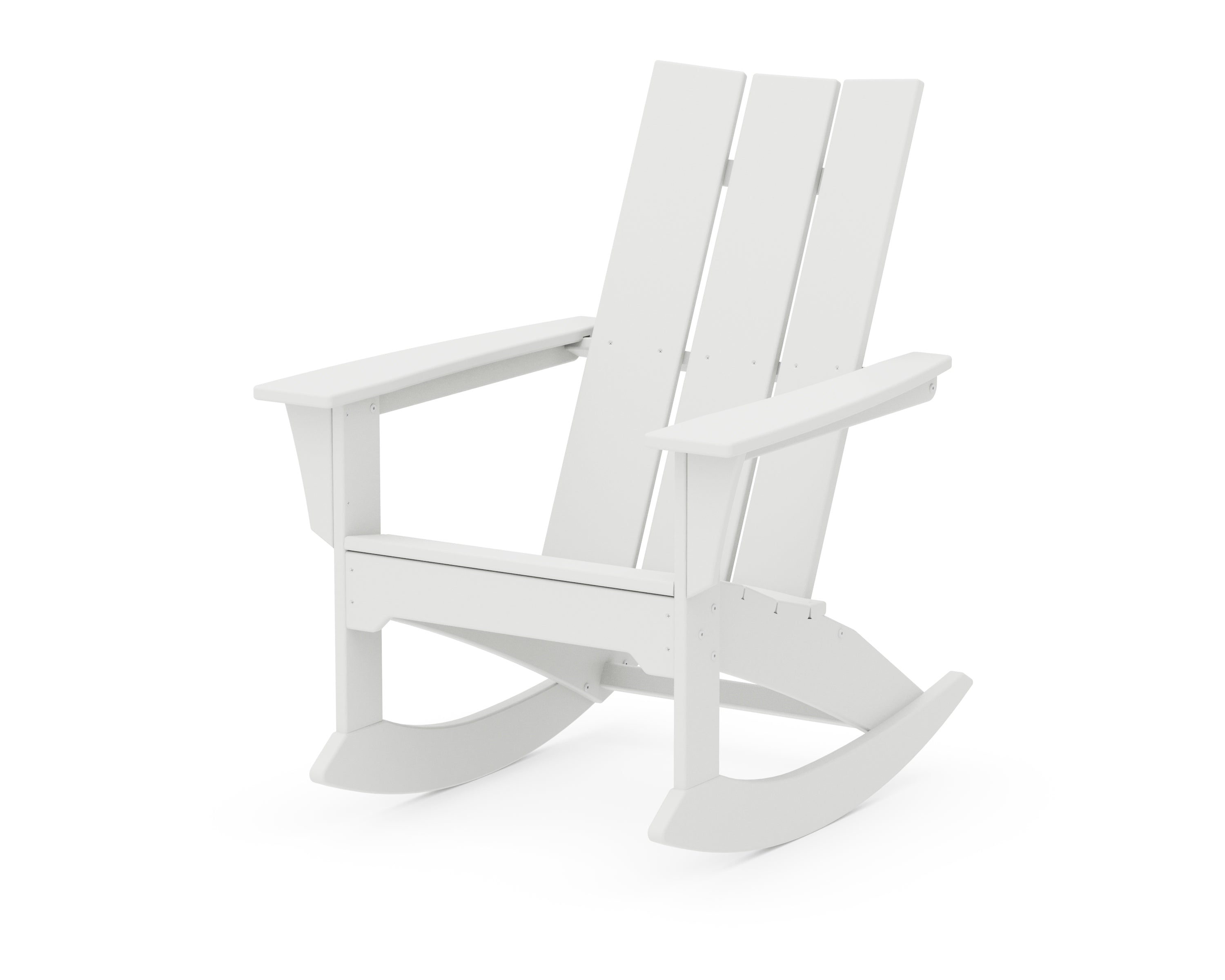 POLYWOOD® Modern Adirondack Rocker in White