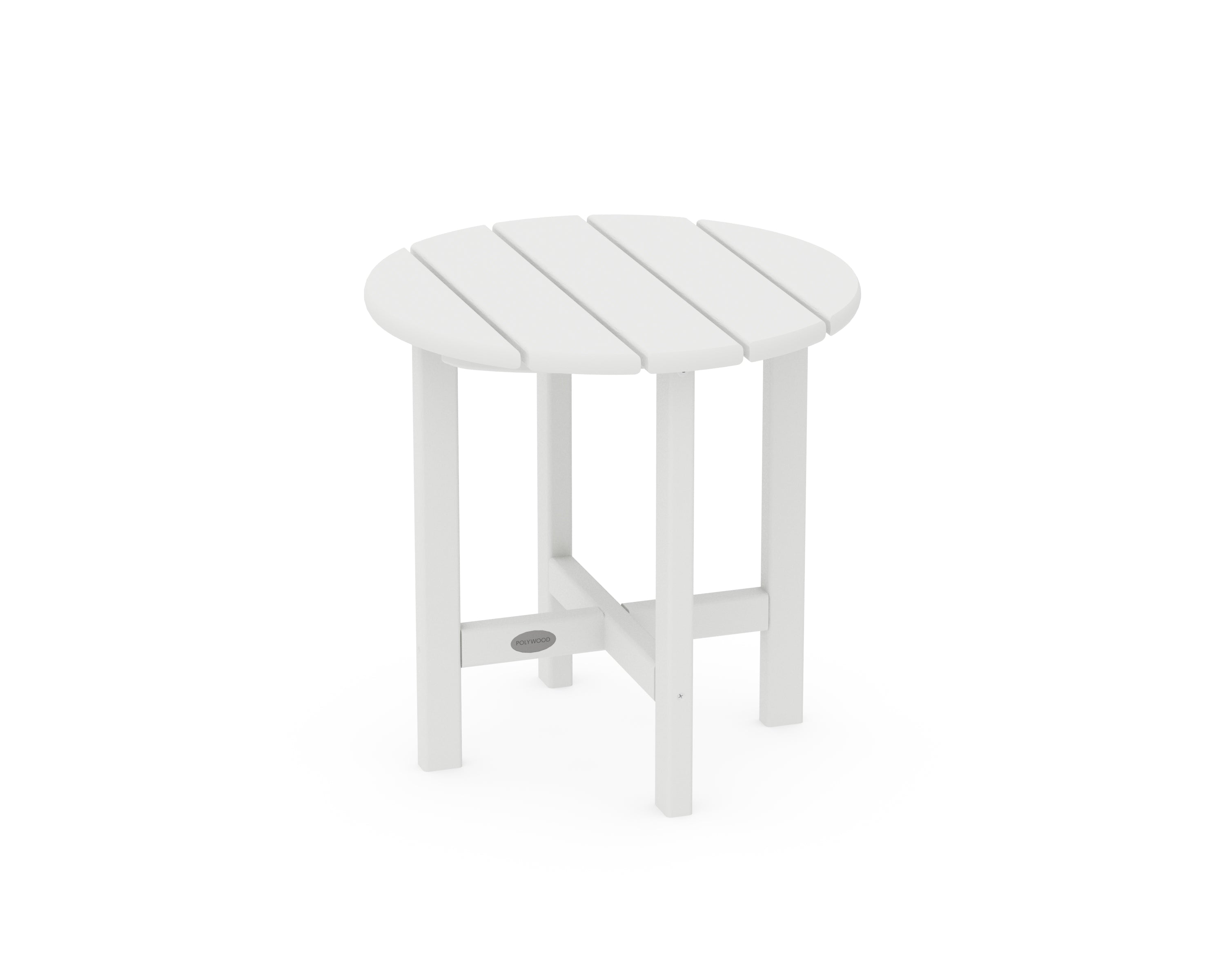 POLYWOOD® Round 18" Side Table in White