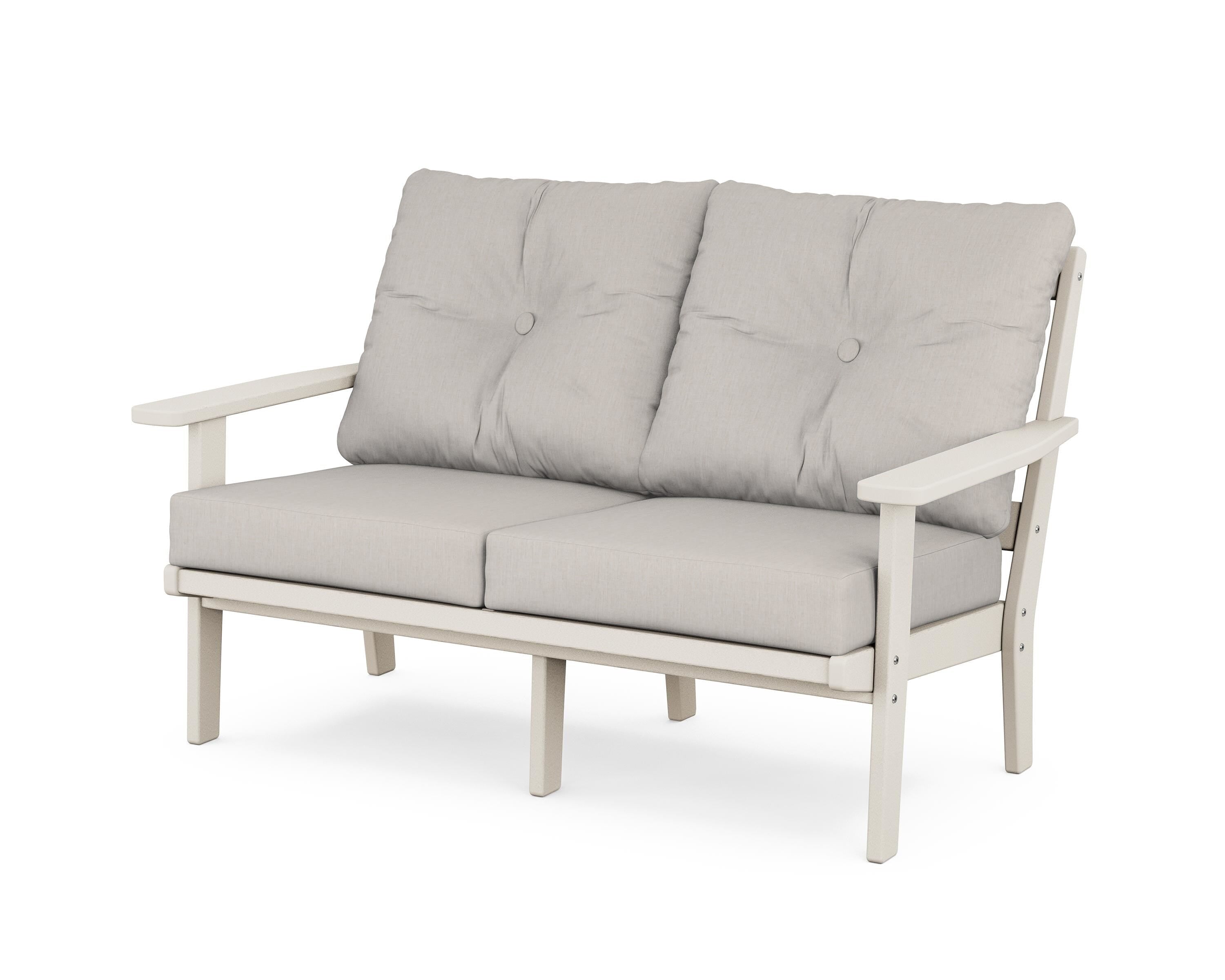 POLYWOOD® Oxford Deep Seating Loveseat in Sand / Cast Ash
