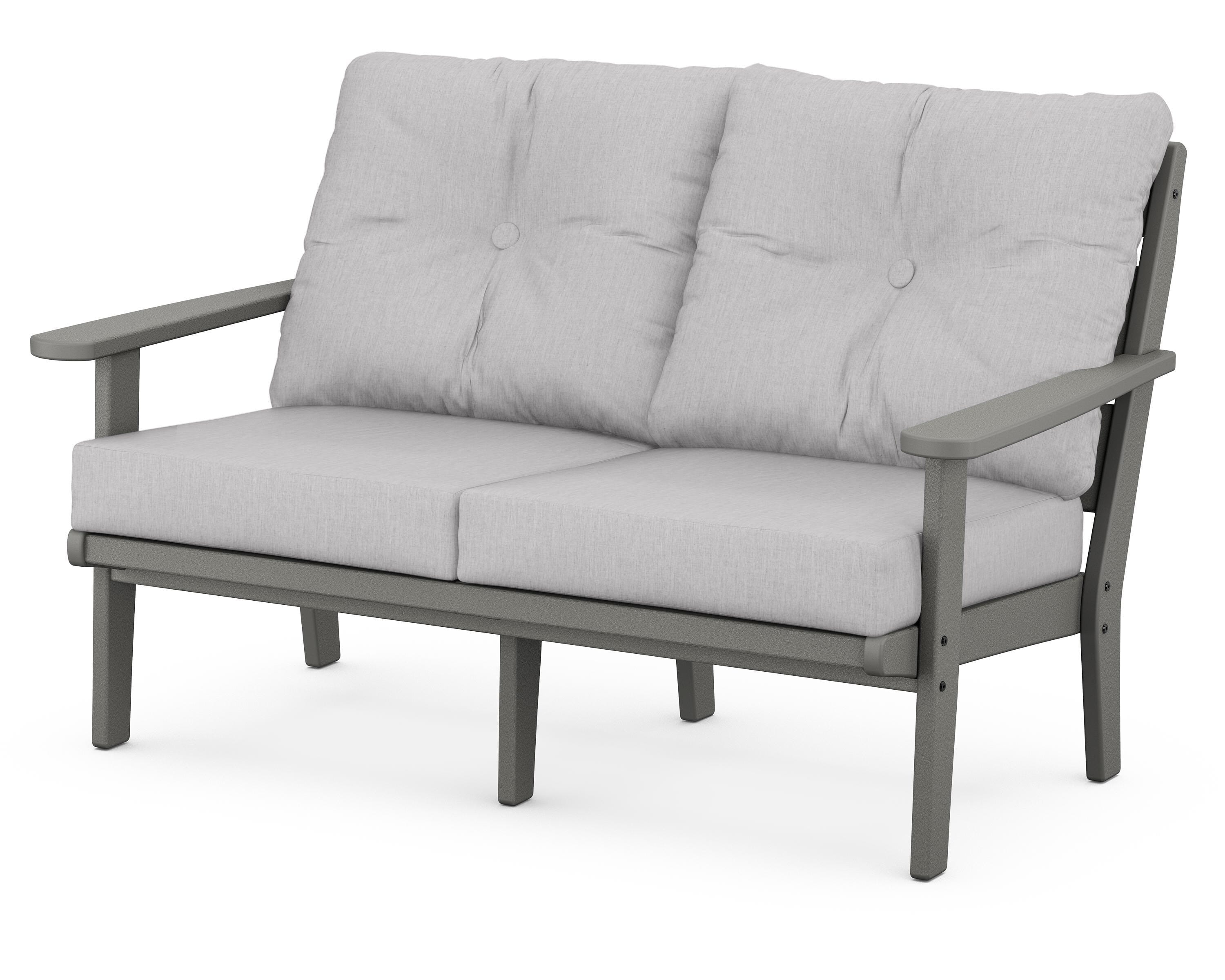 POLYWOOD® Lakeside Deep Seating Loveseat in Slate Grey / Granite