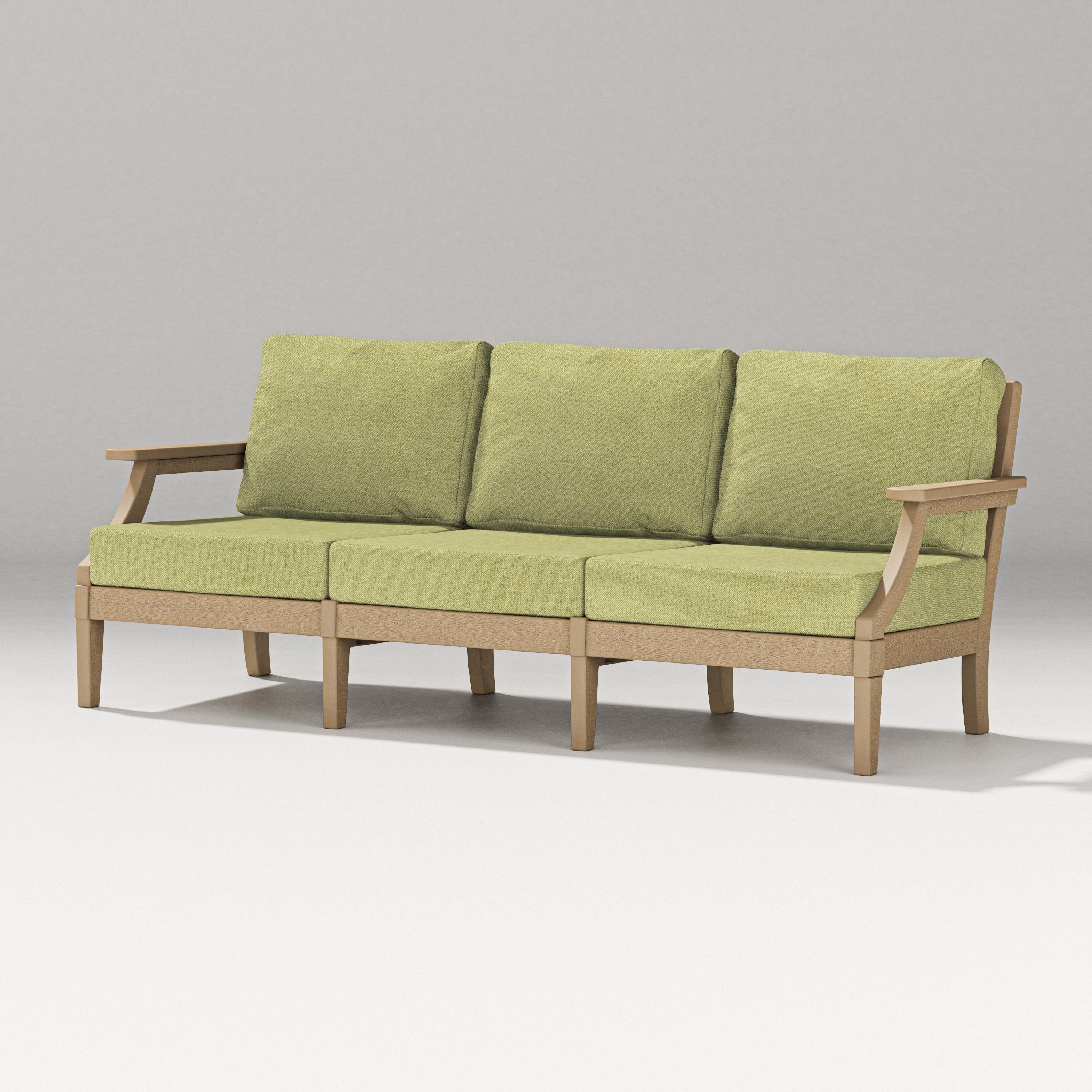 PW Designer Series Estate Sofa in Vintage Sahara / Chartreuse Boucle