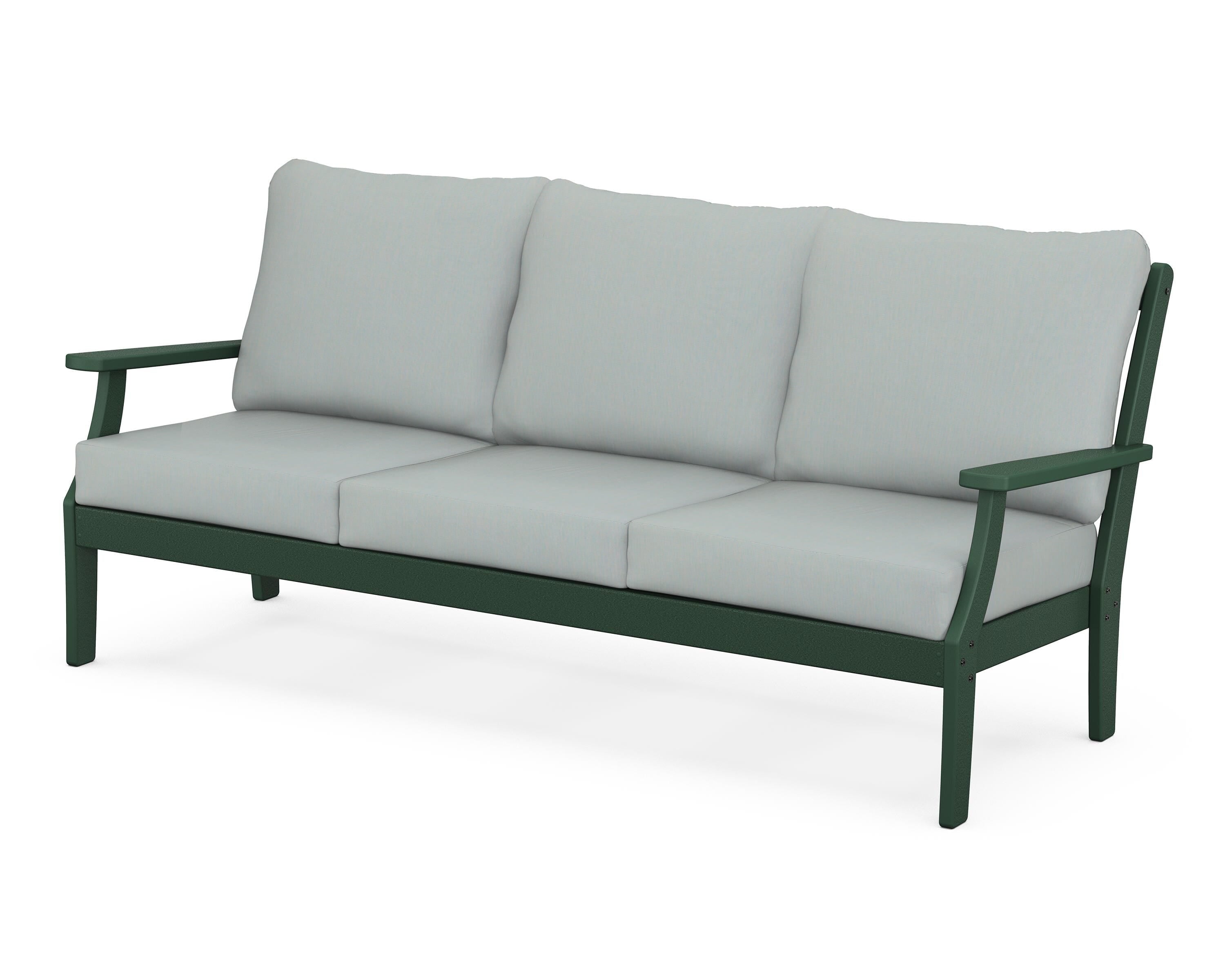 POLYWOOD® Braxton Deep Seating Sofa in Green / Spa