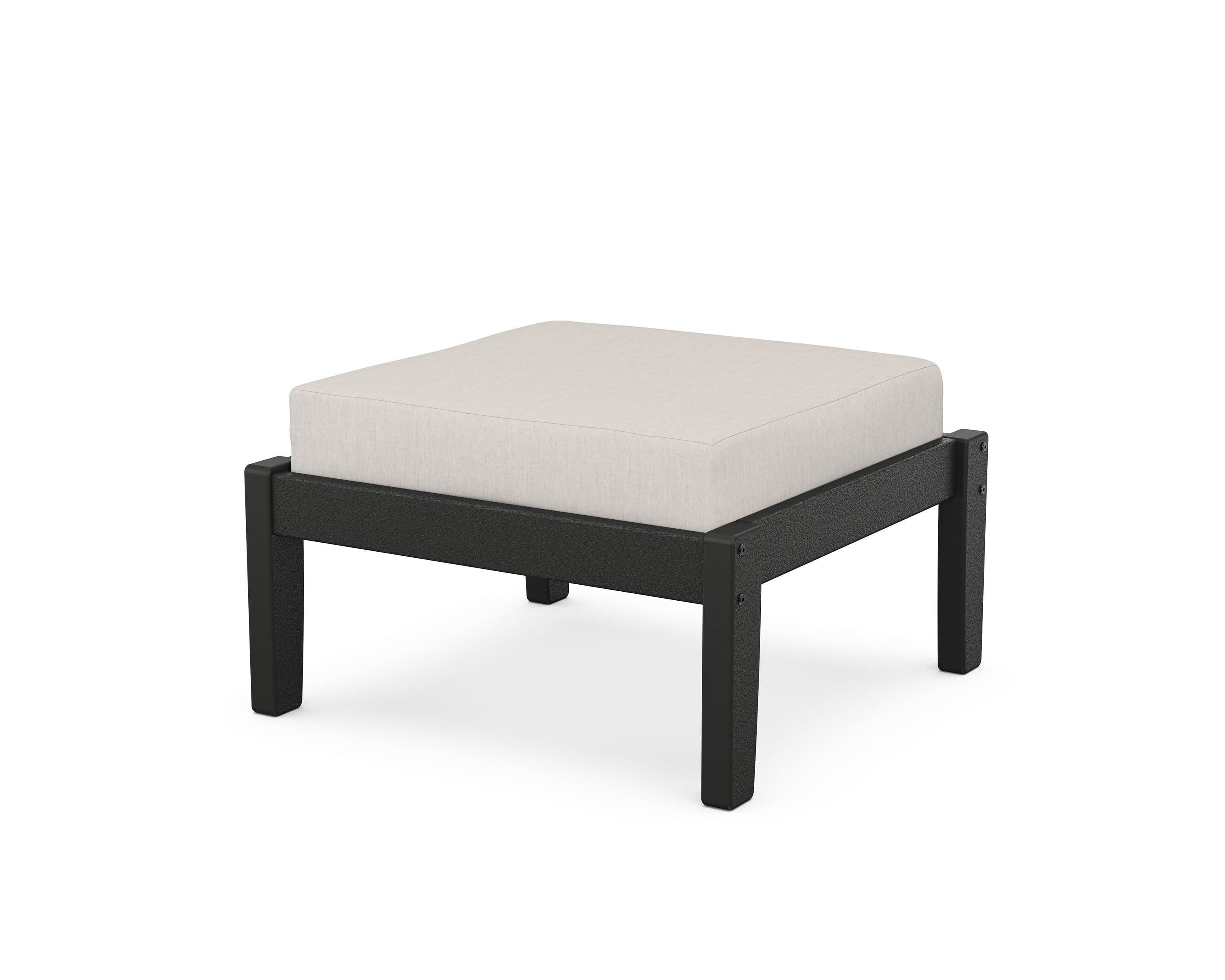 Unbranded Deep Seating Ottoman in Black / Cast Ash