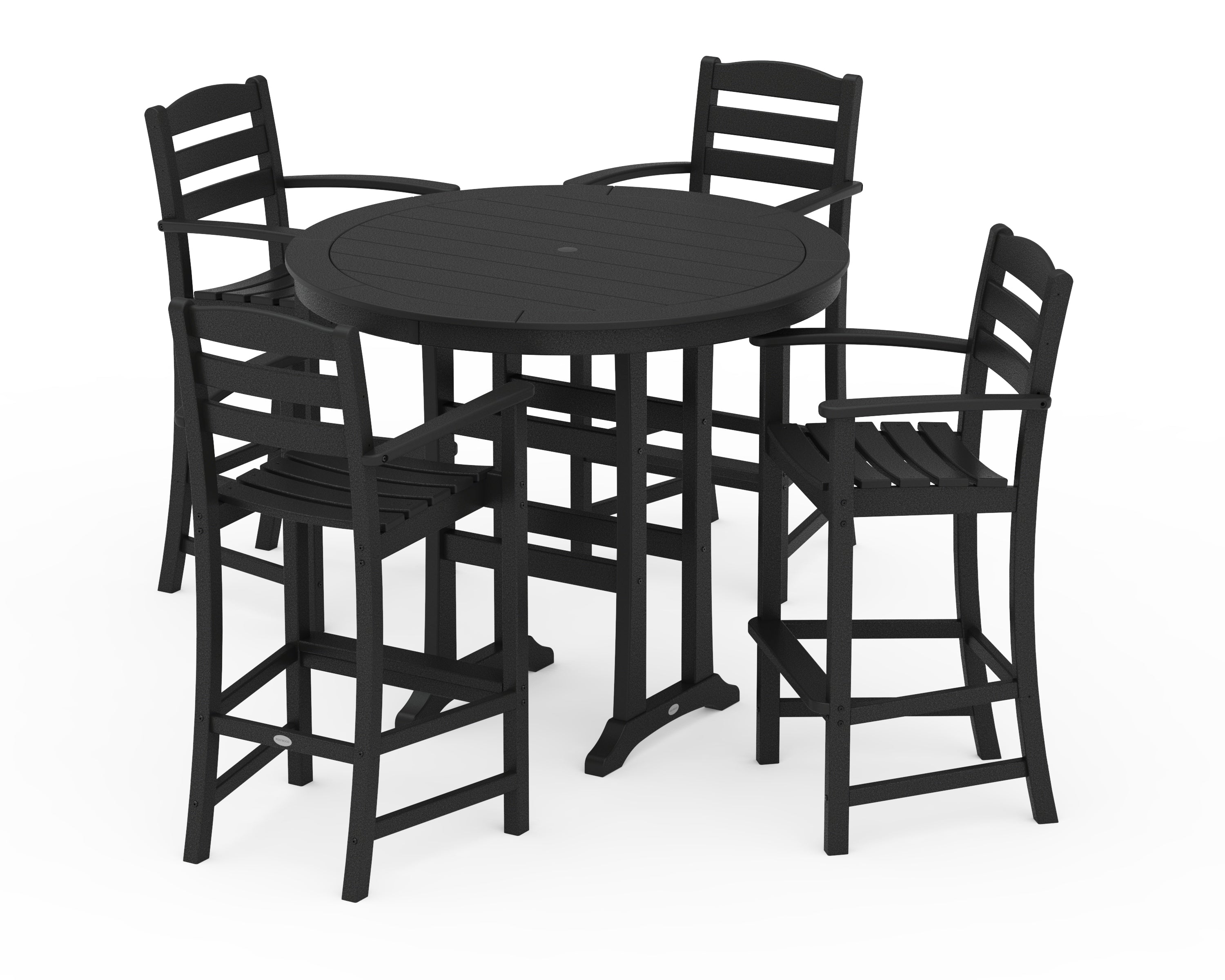 POLYWOOD® La Casa Café 5-Piece Bar Dining Set in Black