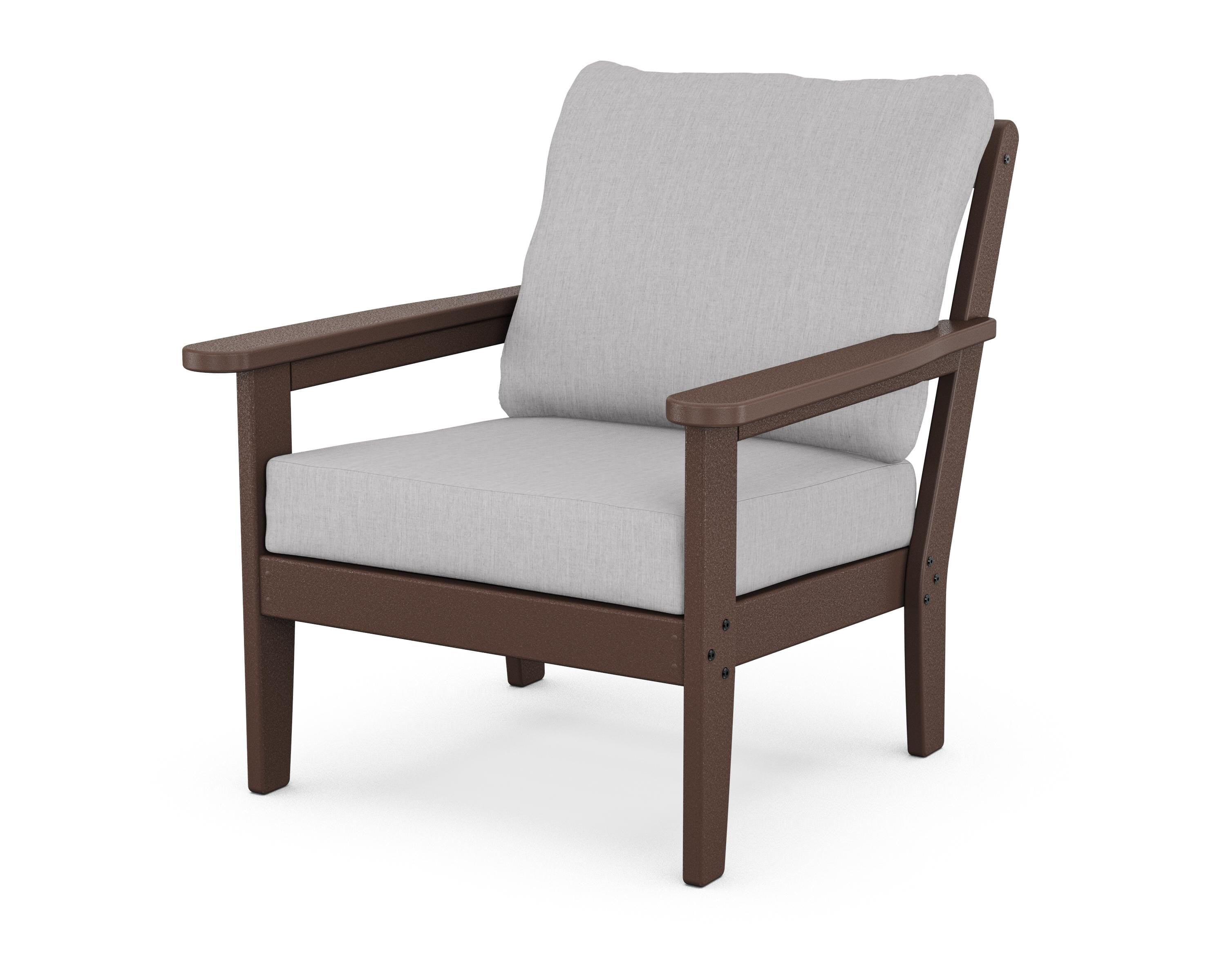 Country Living Cottage Deep Seating Chair in Mahogany / Granite