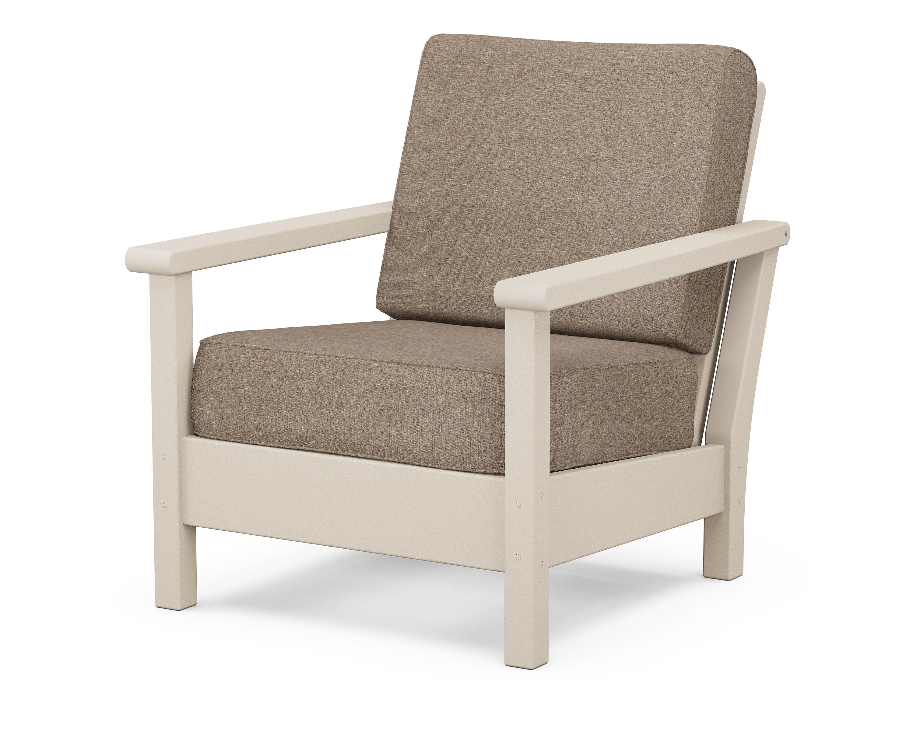 POLYWOOD® Harbour Deep Seating Chair in Sand / Spiced Burlap