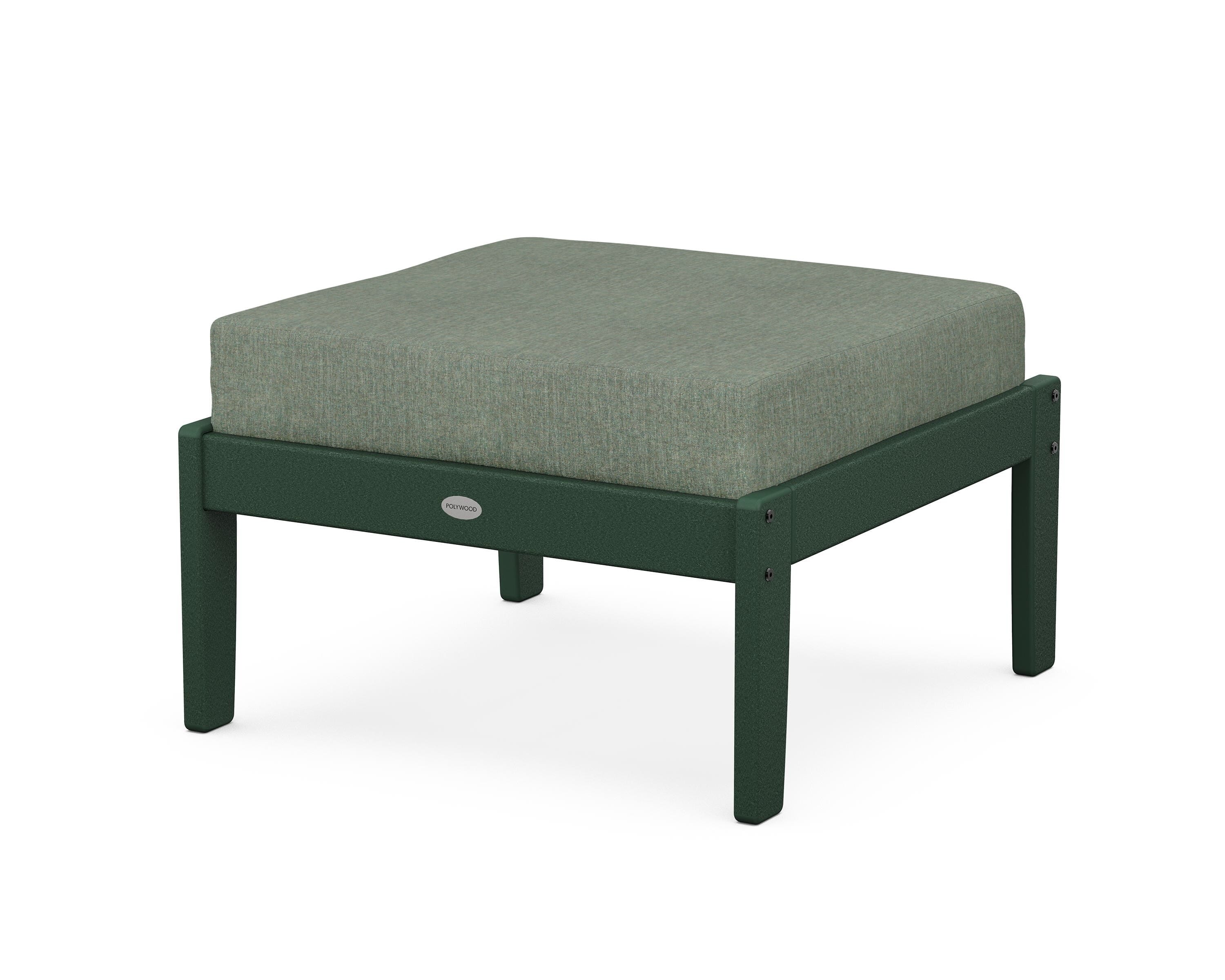 POLYWOOD® Braxton Deep Seating Ottoman in Green / Cast Sage