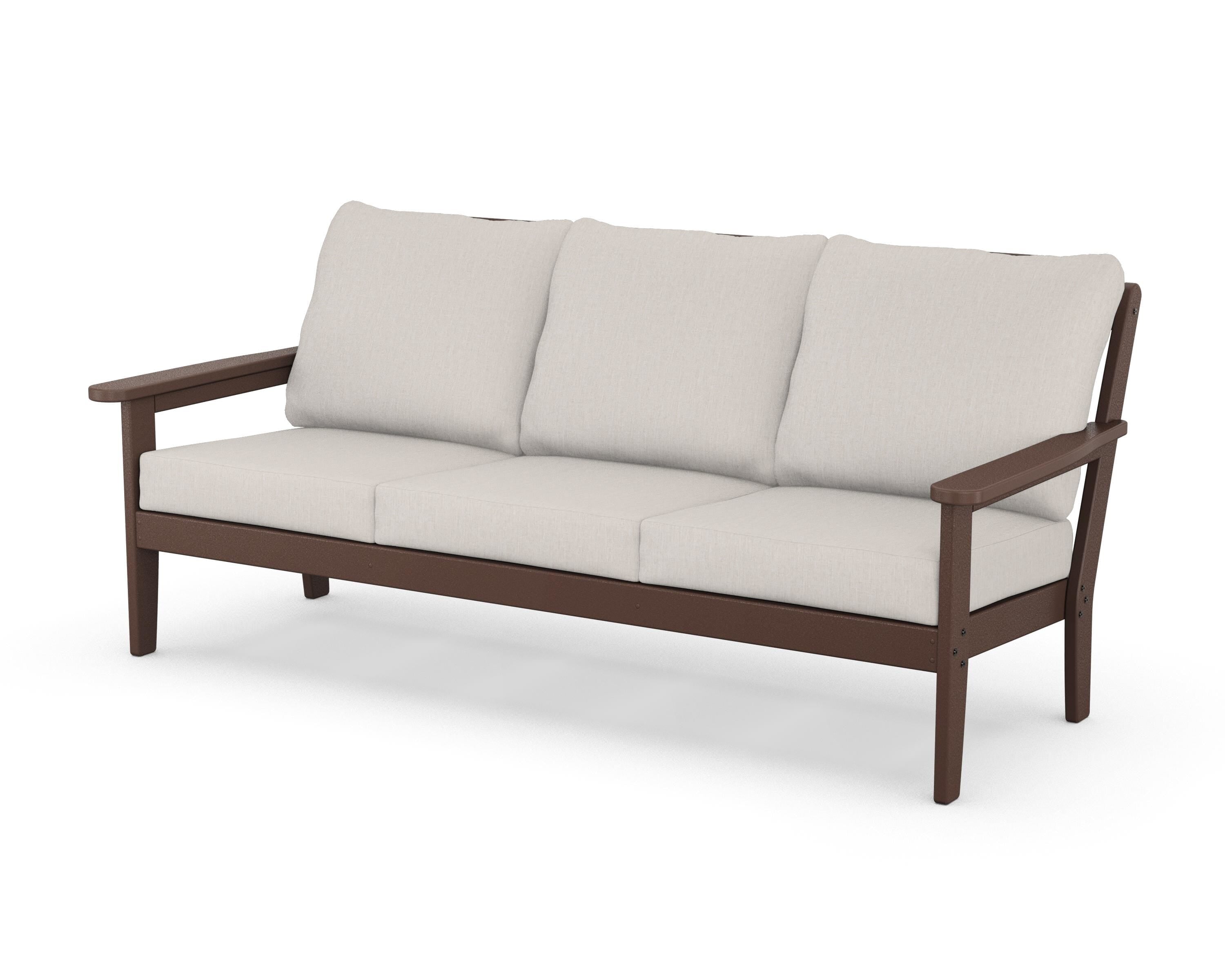 Country Living Cottage Deep Seating Sofa in Mahogany / Cast Ash