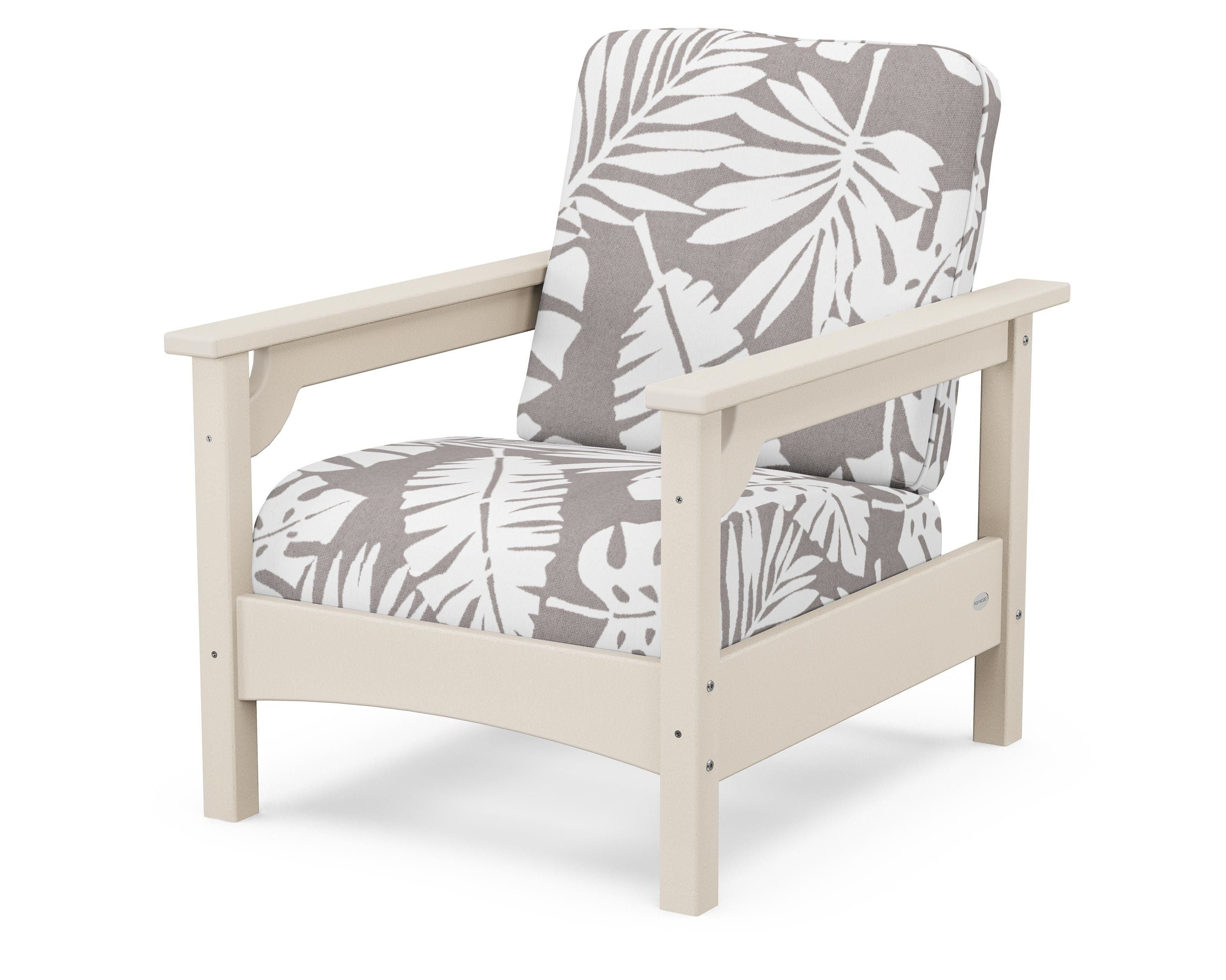POLYWOOD® Club Chair in Sand / Leaf Grey Mist