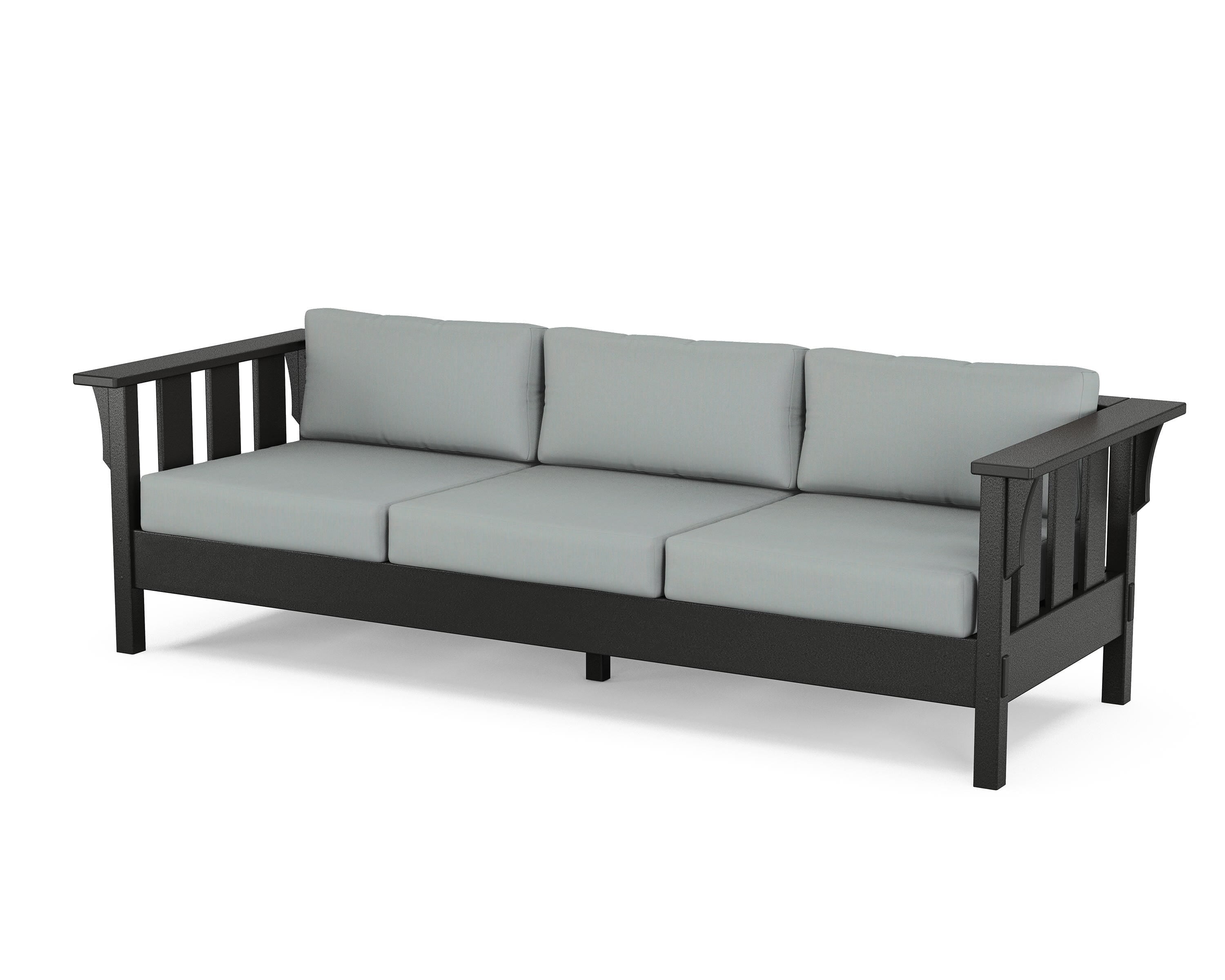 Martha Stewart by POLYWOOD® Acadia Deep Seating Sofa in Black / Spa