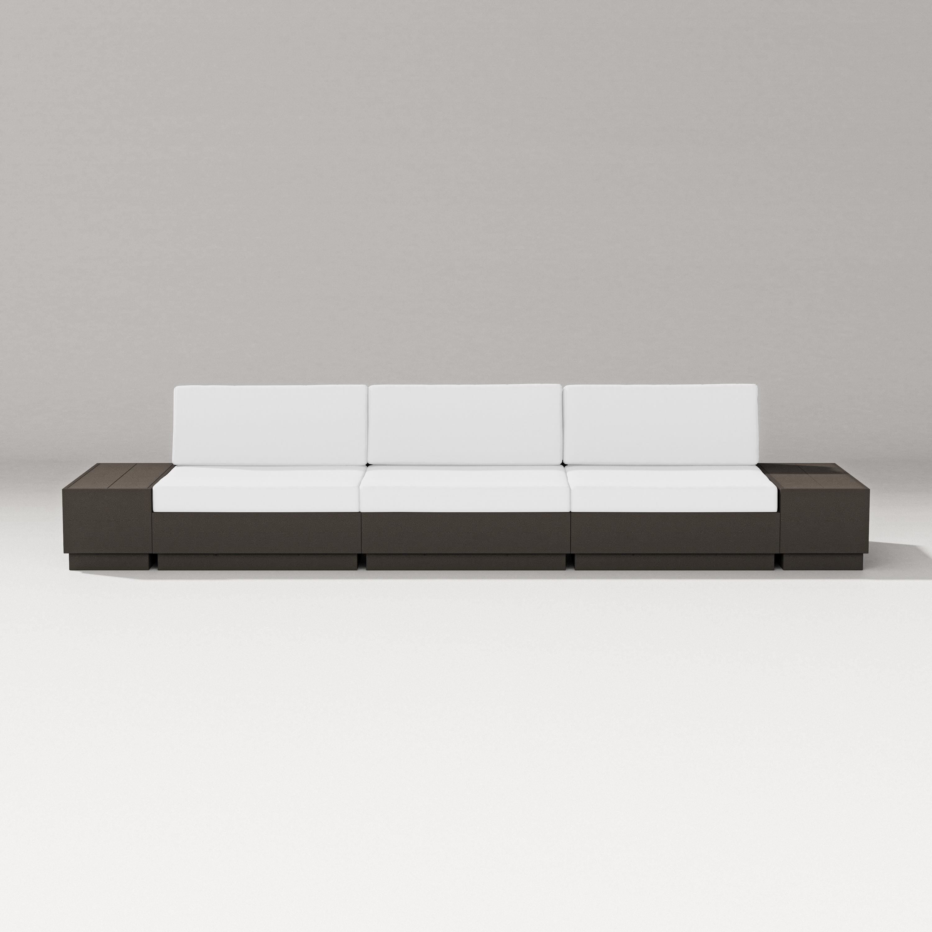 PW Designer Series Elevate Straight Sectional in Vintage Coffee / Natural