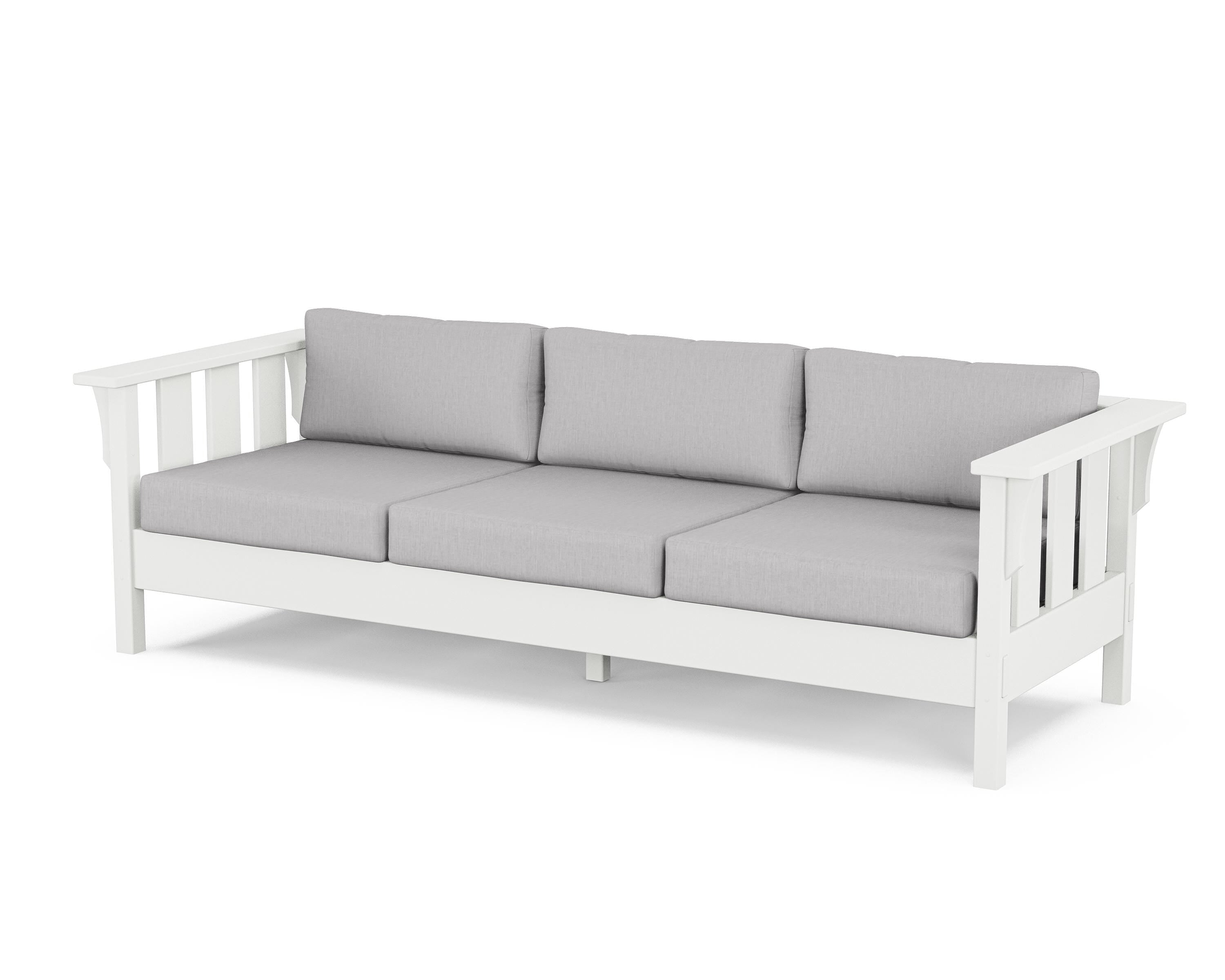 Martha Stewart by POLYWOOD® Acadia Deep Seating Sofa in White / Granite