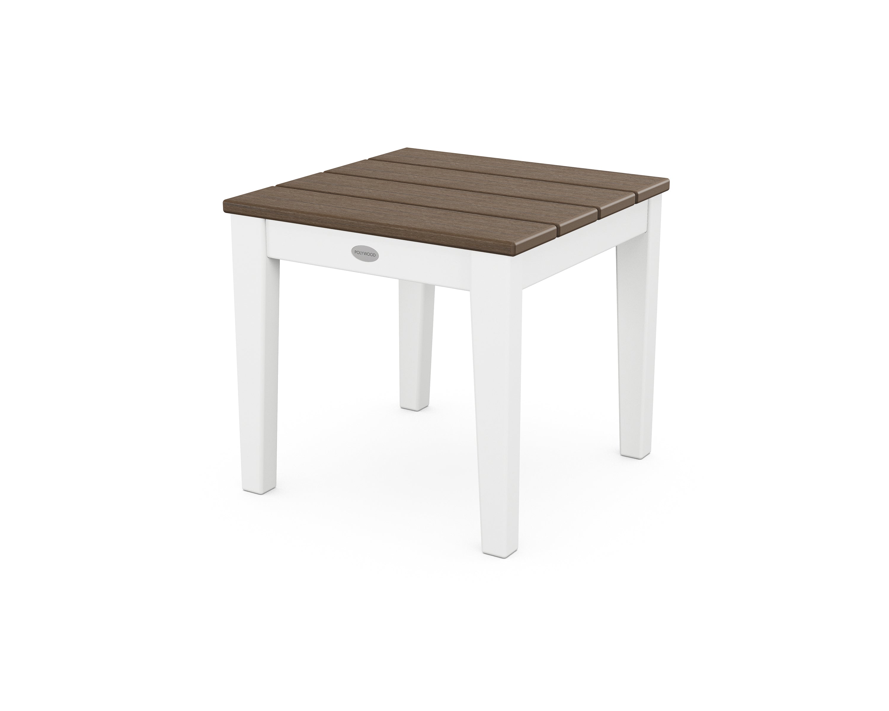 POLYWOOD® Newport 18" End Table in White / Kona