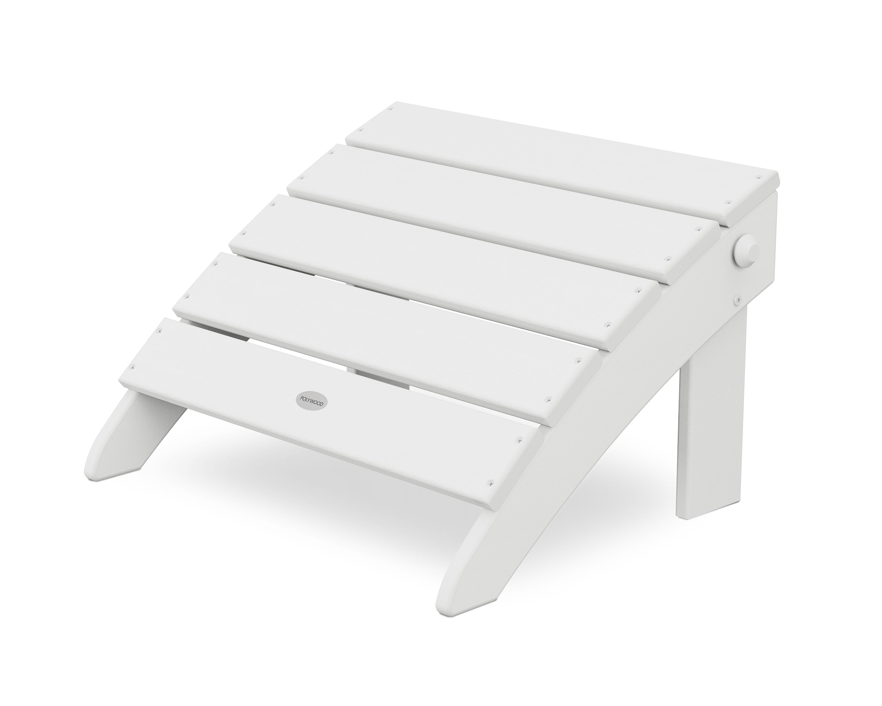 POLYWOOD® Classic Oversized Adirondack Folding Ottoman in White