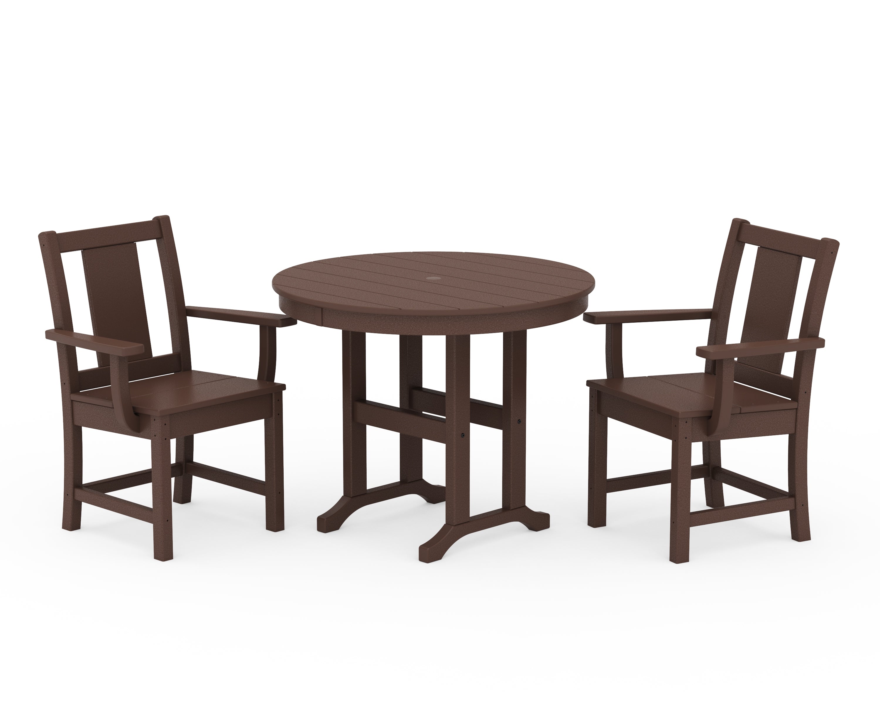 POLYWOOD® Prairie 3-Piece Farmhouse Dining Set in Mahogany