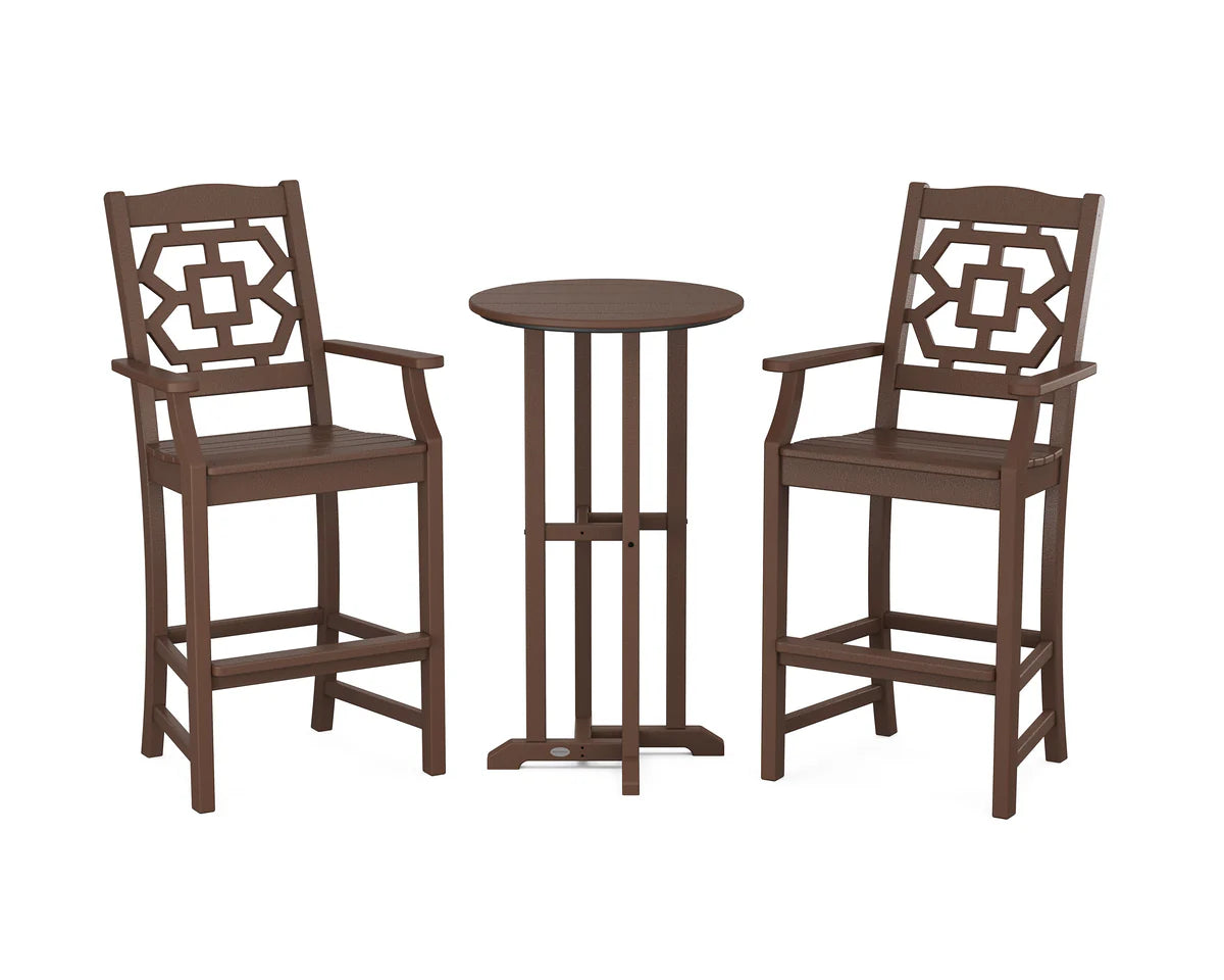 Chinoiserie 3-Piece Farmhouse Bar Set
